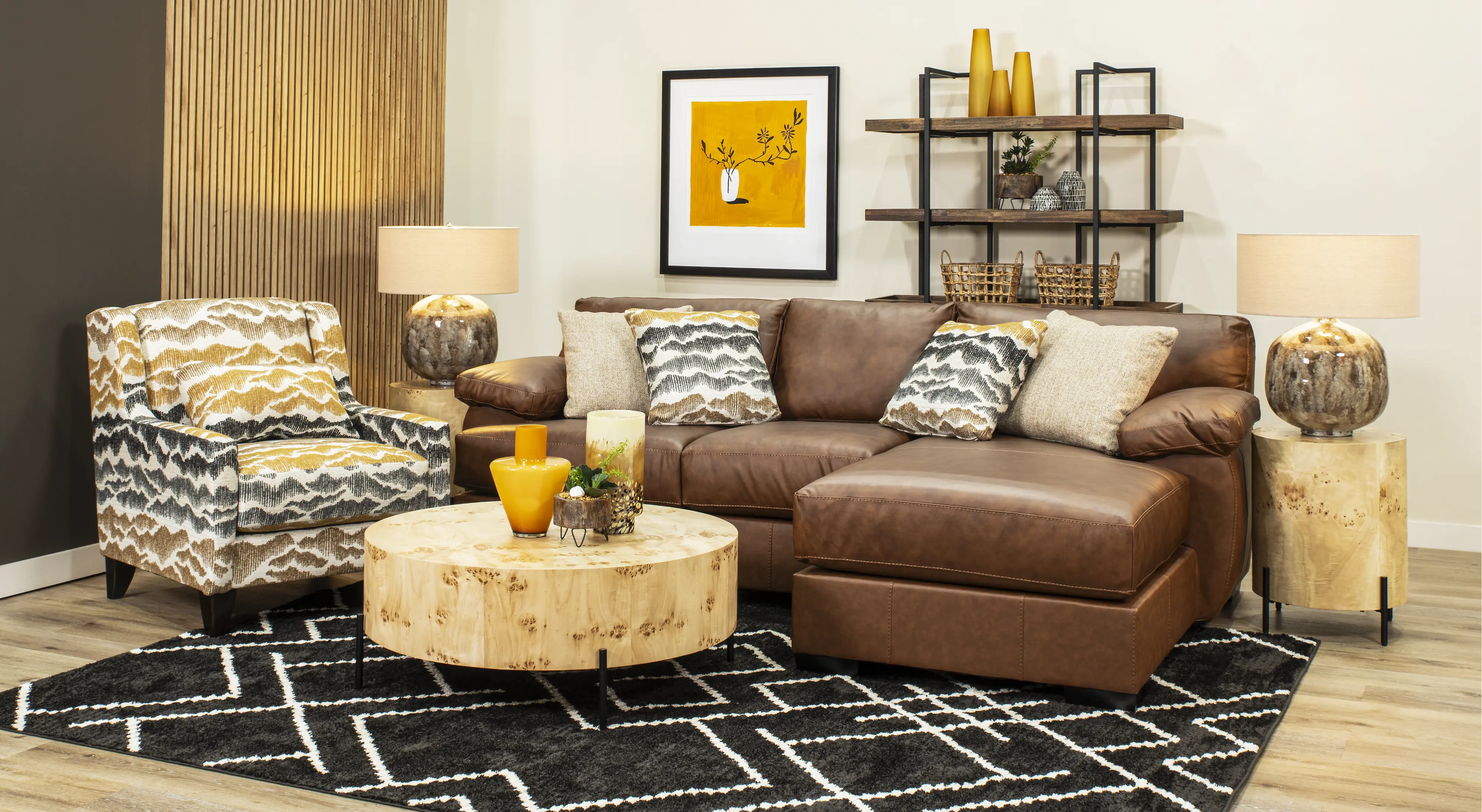 2PC/CODY/OPT1 Cody Brown Leather-Match 2 Piece Sectional-2