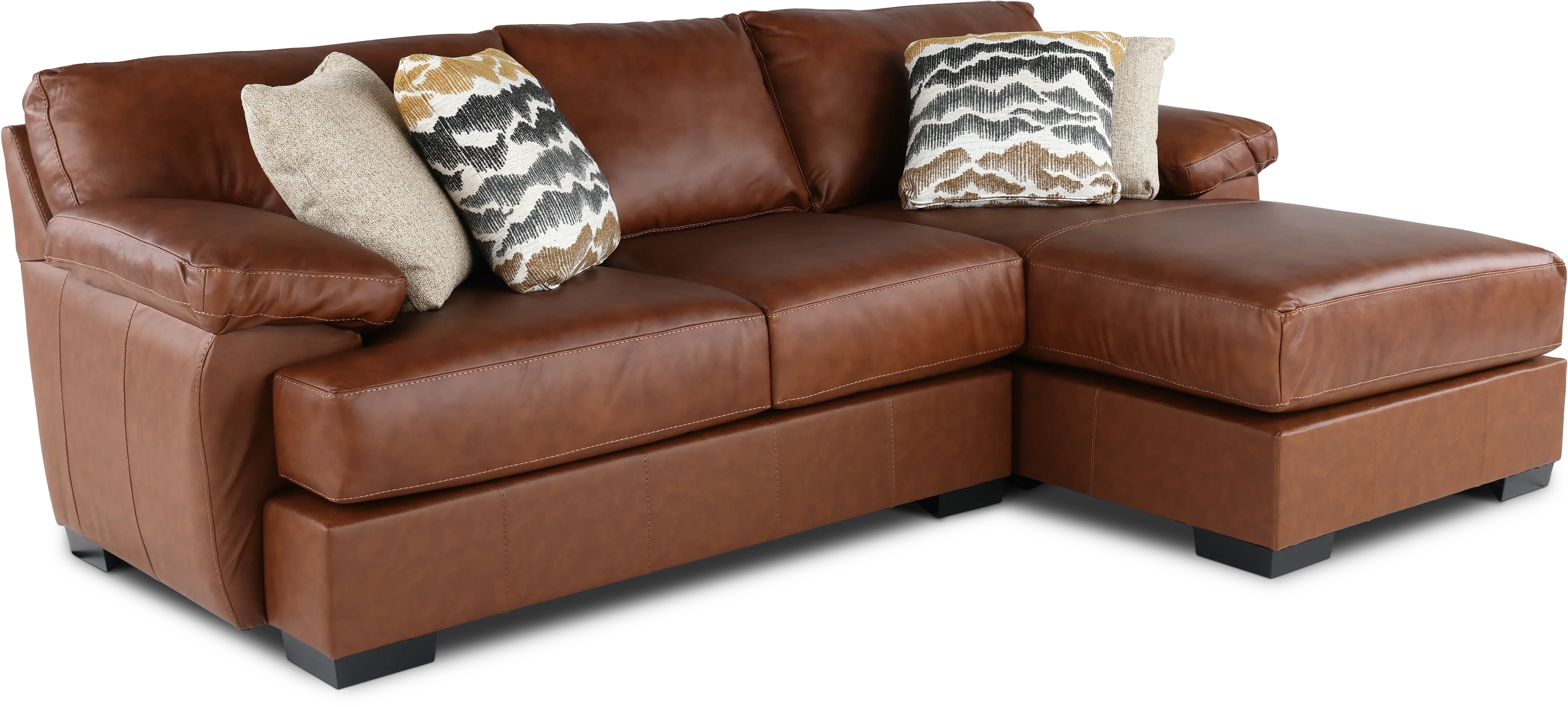 2PC/CODY/OPT1 Cody Brown Leather-Match 2 Piece Sectional-4