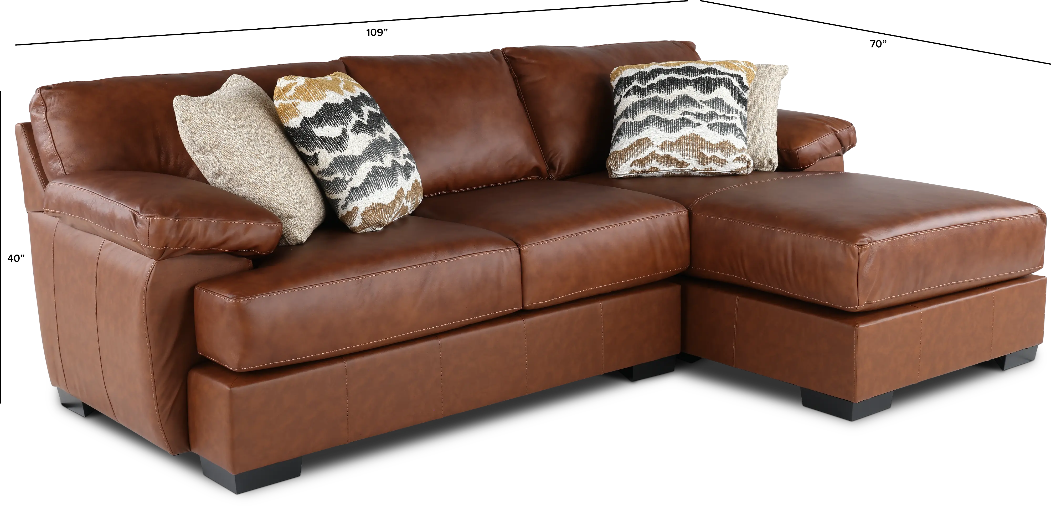 2PC/CODY/OPT1 Cody Brown Leather-Match 2 Piece Sectional-3