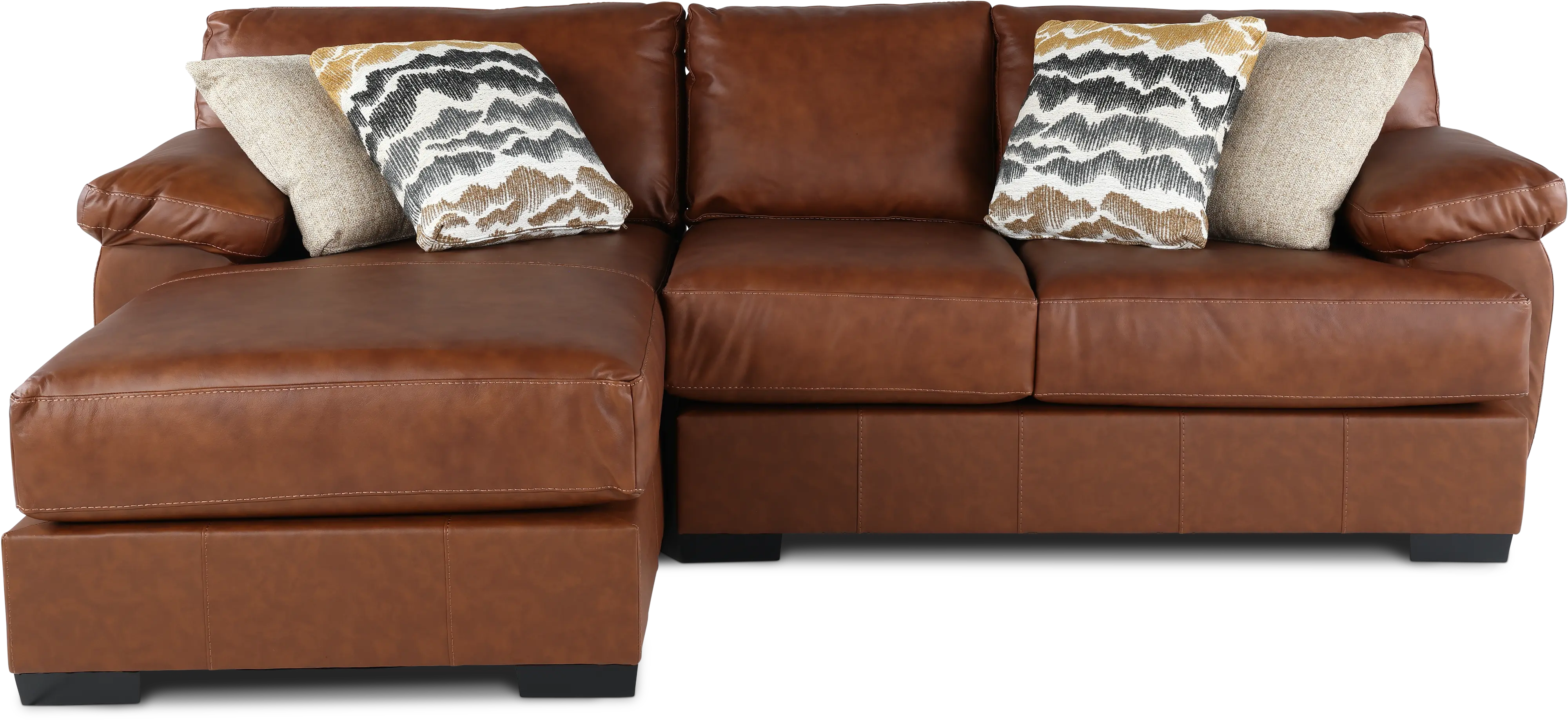 2PC/CODY/OPT2 Cody Brown Leather-Match 2 Piece Sectional-1