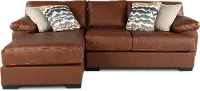 2PC/CODY/OPT2 Cody Brown Leather-Match 2 Piece Sectional