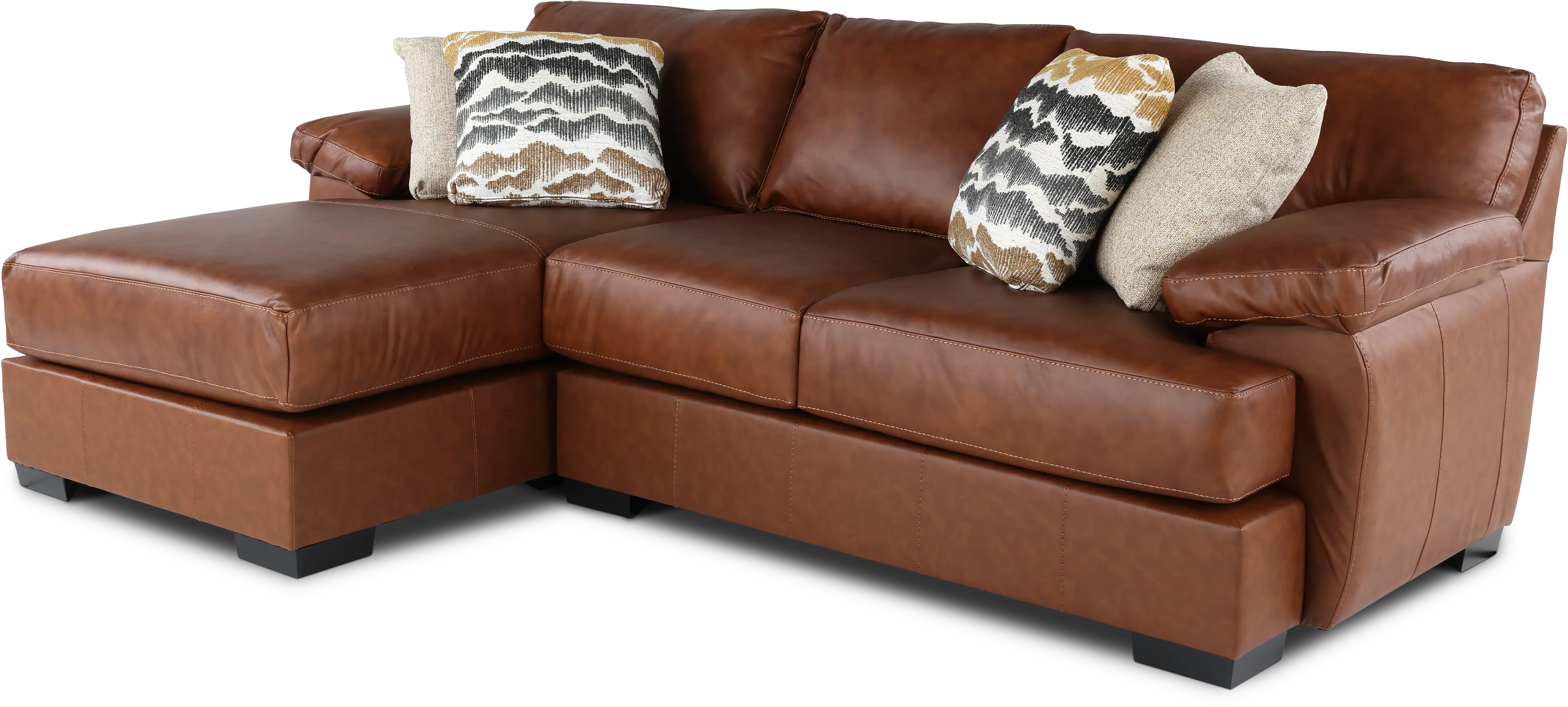 2PC/CODY/OPT2 Cody Brown Leather-Match 2 Piece Sectional-4