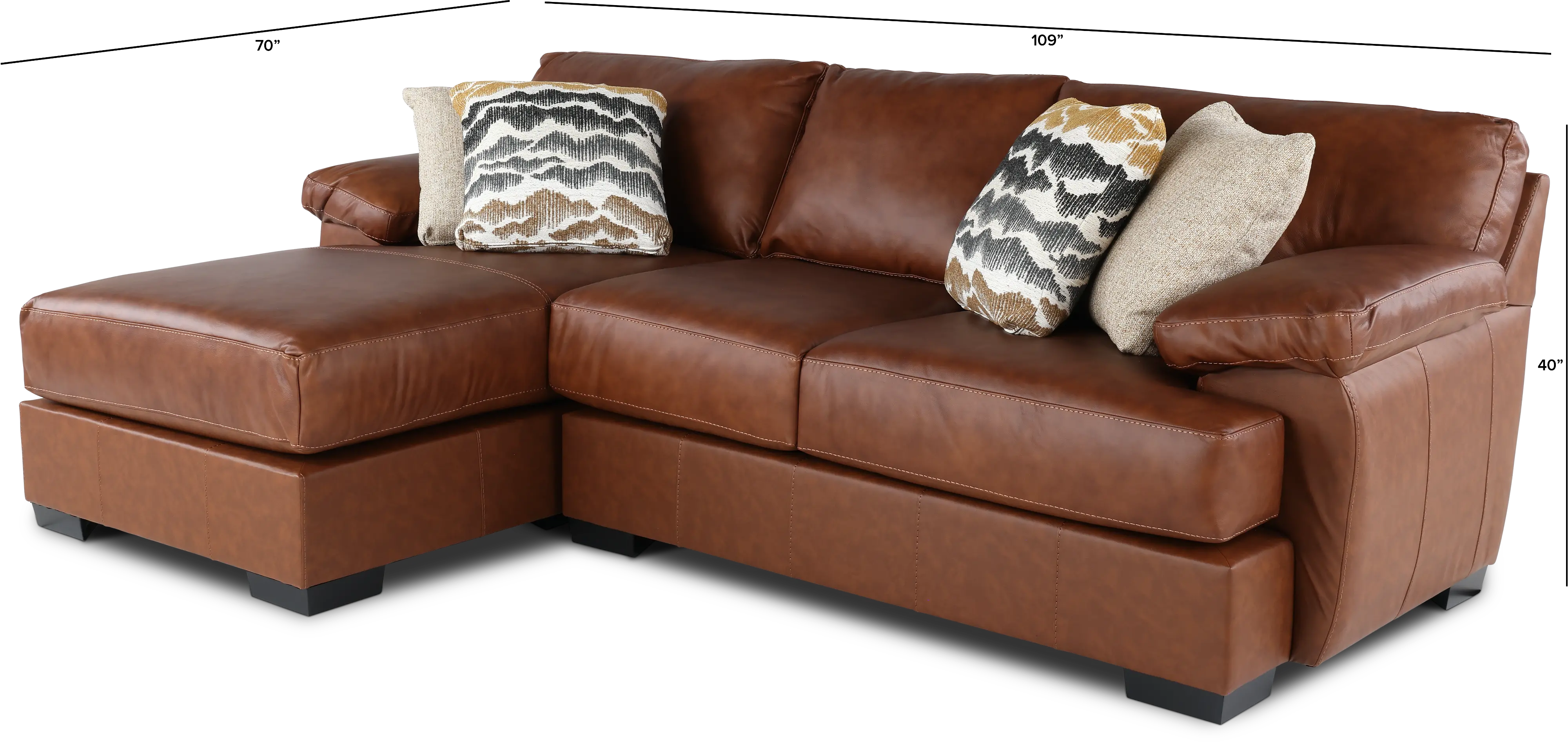 2PC/CODY/OPT2 Cody Brown Leather-Match 2 Piece Sectional-3