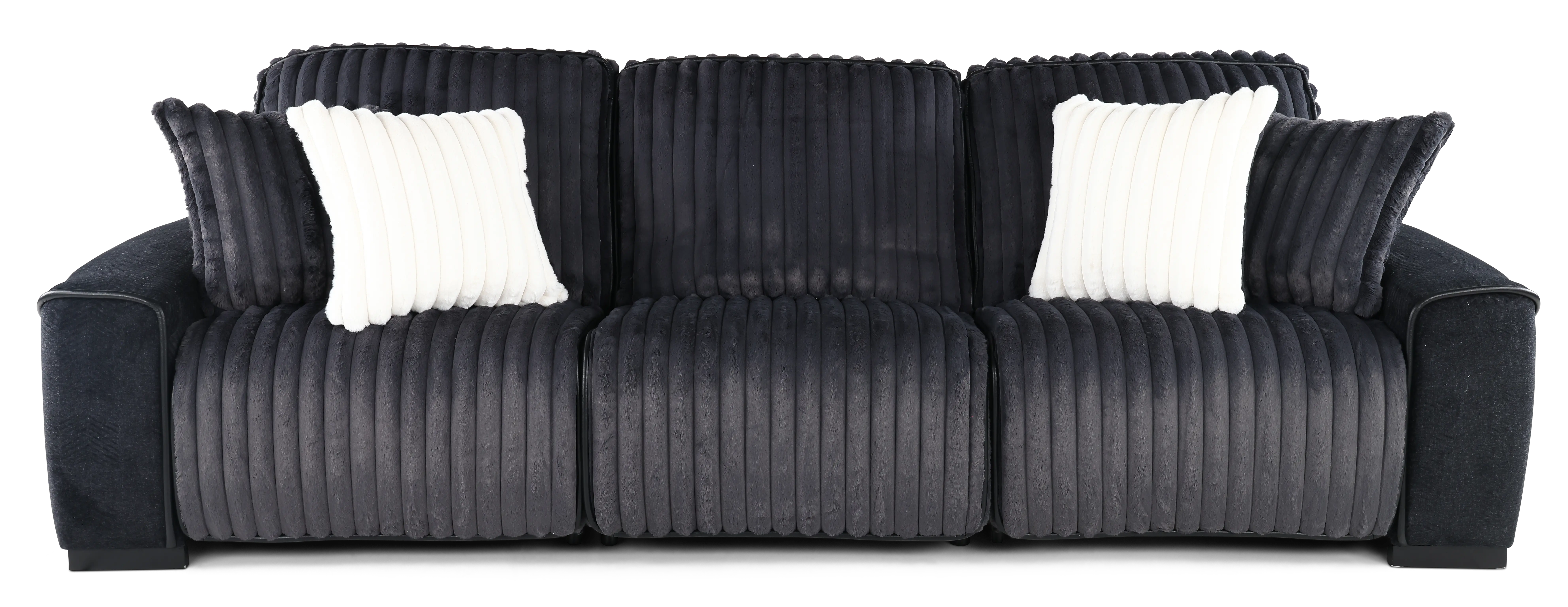 Presley Charcoal 3 Piece Power Reclining Sofa-1