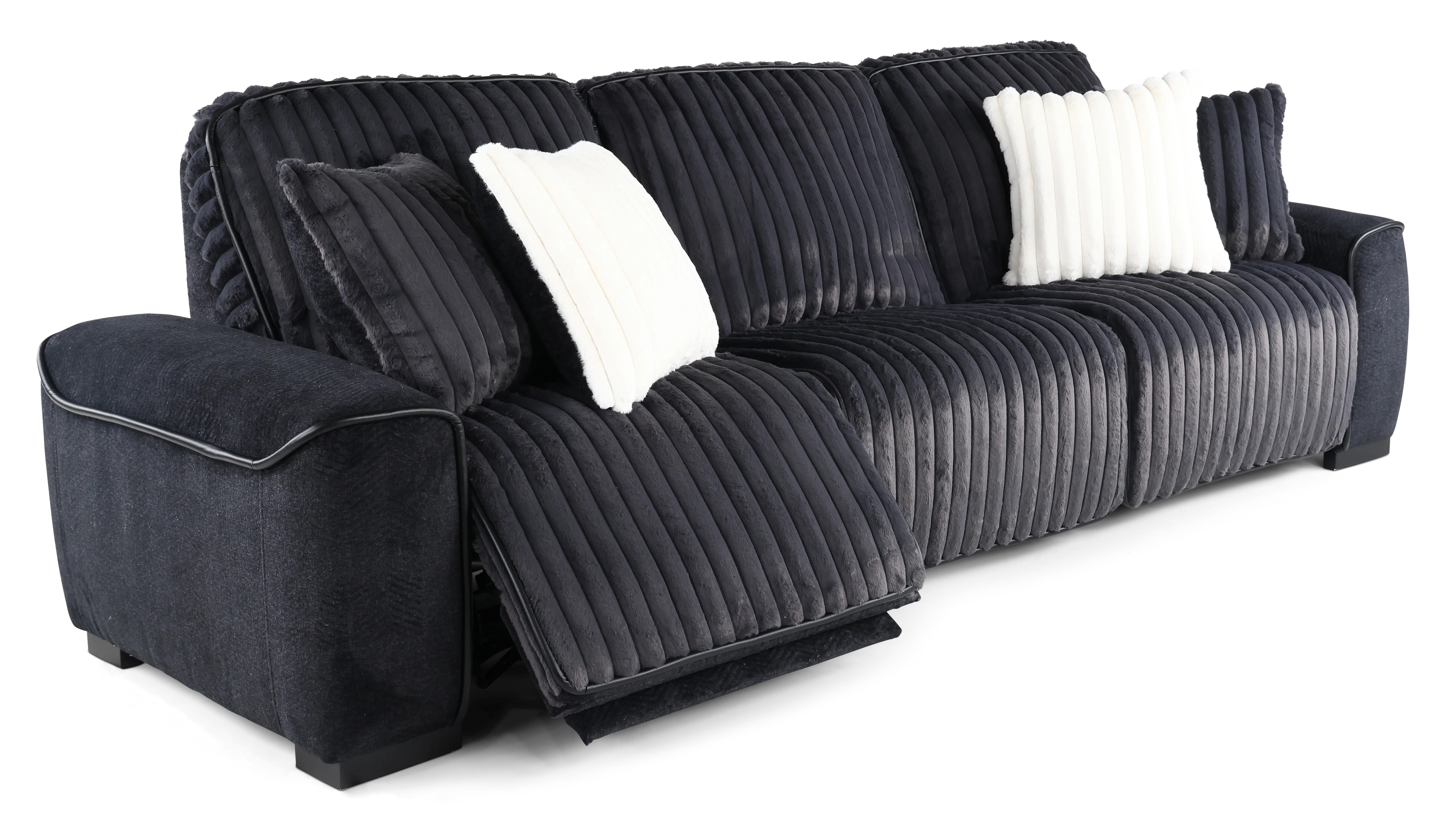 Presley Charcoal 3 Piece Power Reclining Sofa-6