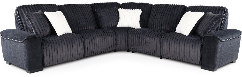 Presley Charcoal 5 Piece Power Reclining Sectional