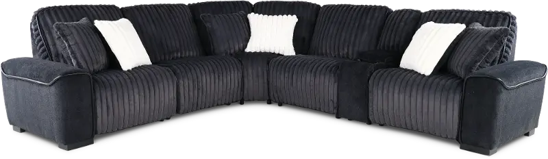 Presley Charcoal 6 Piece Power Reclining Sectional