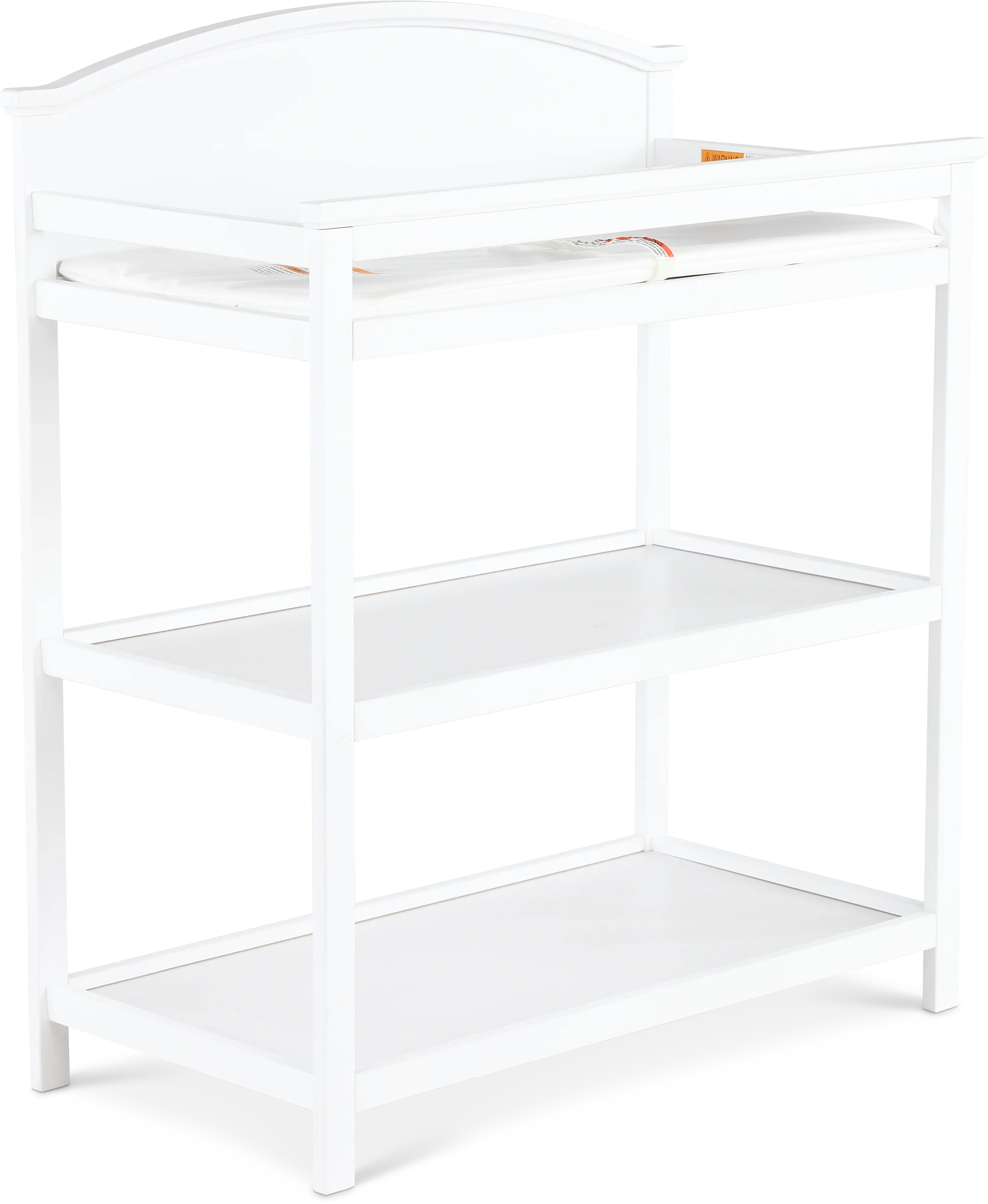 Harper White Changing Table with Pad-2