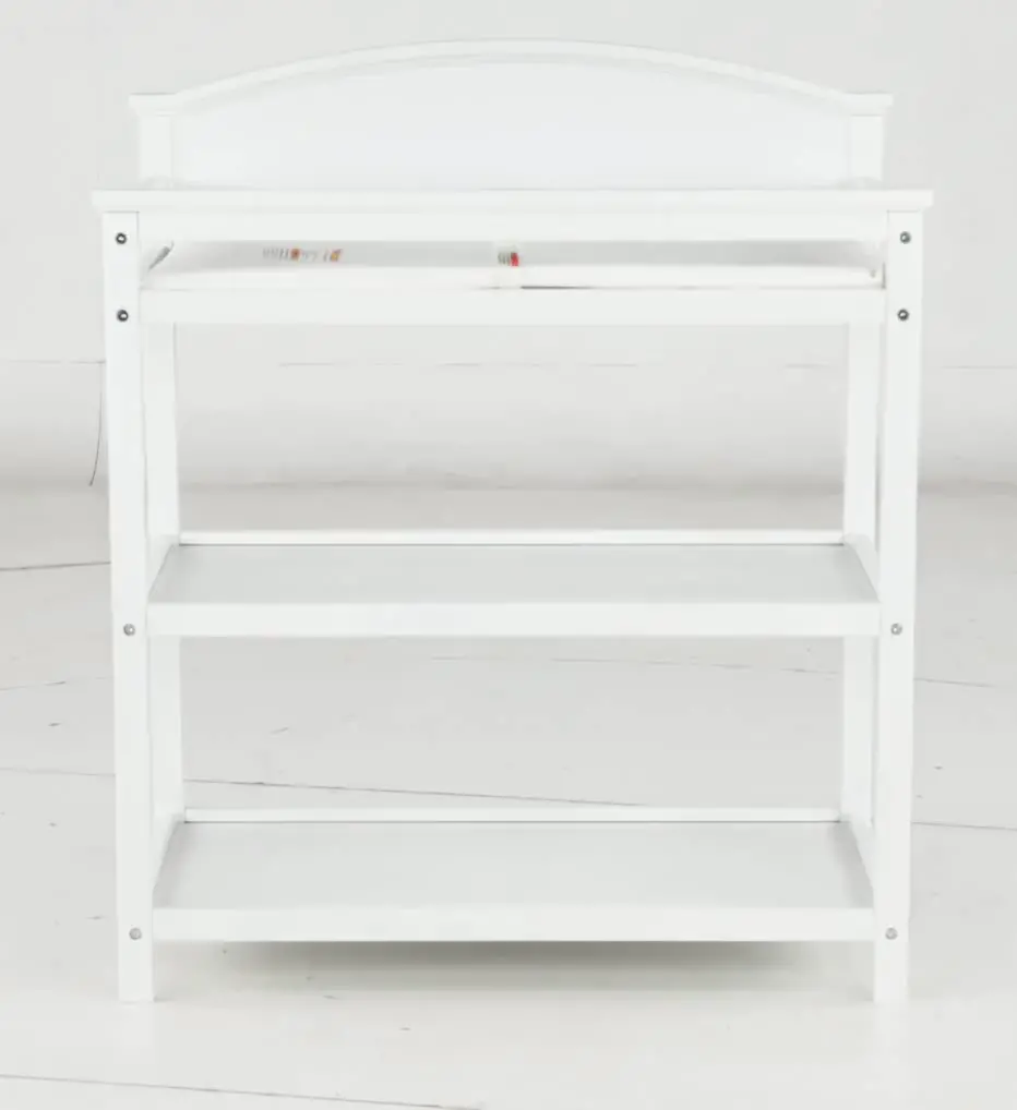 Harper White Changing Table with Pad-4