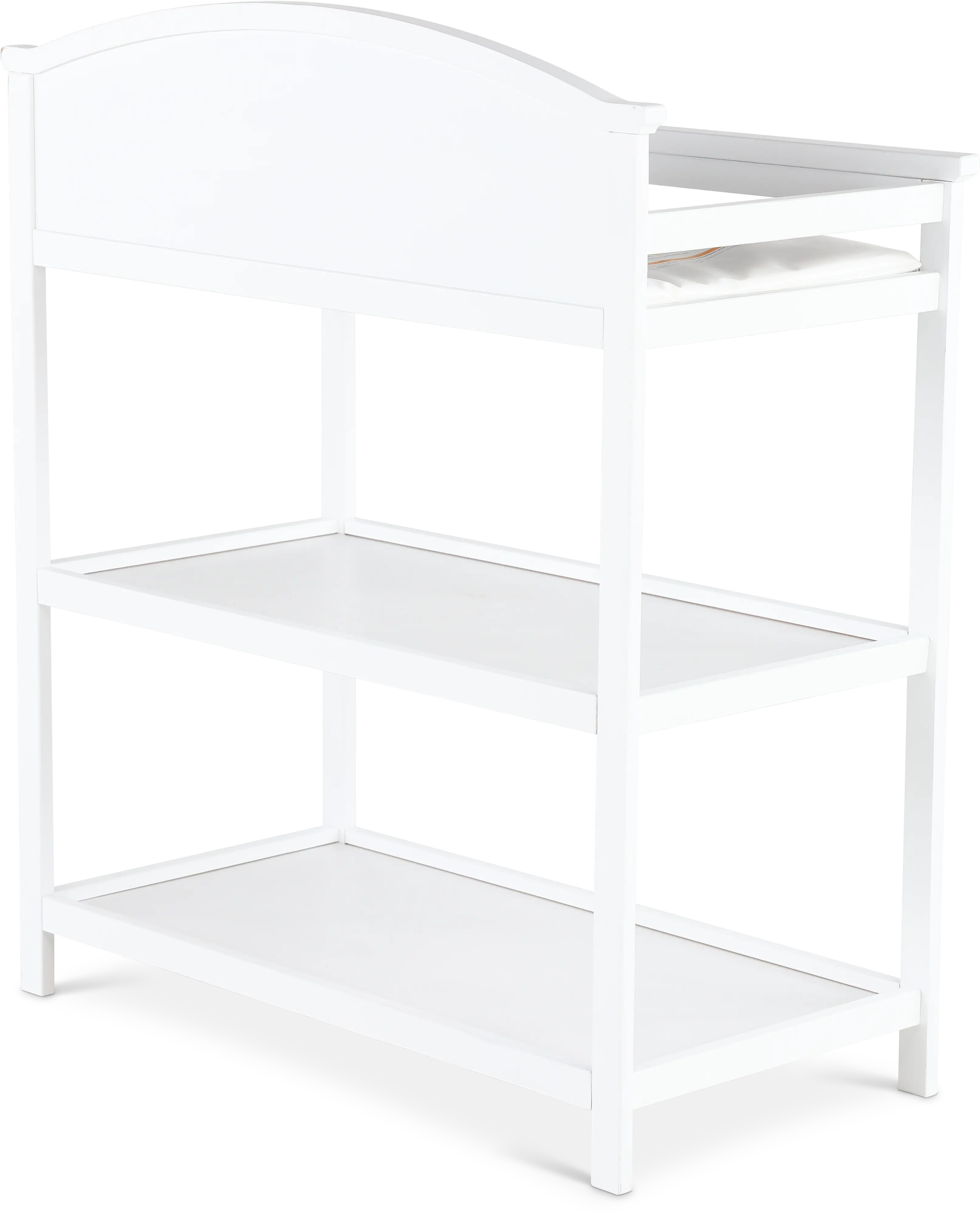 Harper White Changing Table with Pad-5