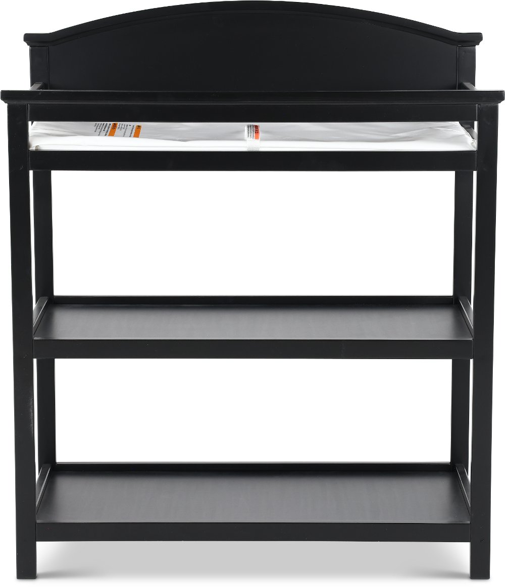 Harper Black Changing Table with Pad