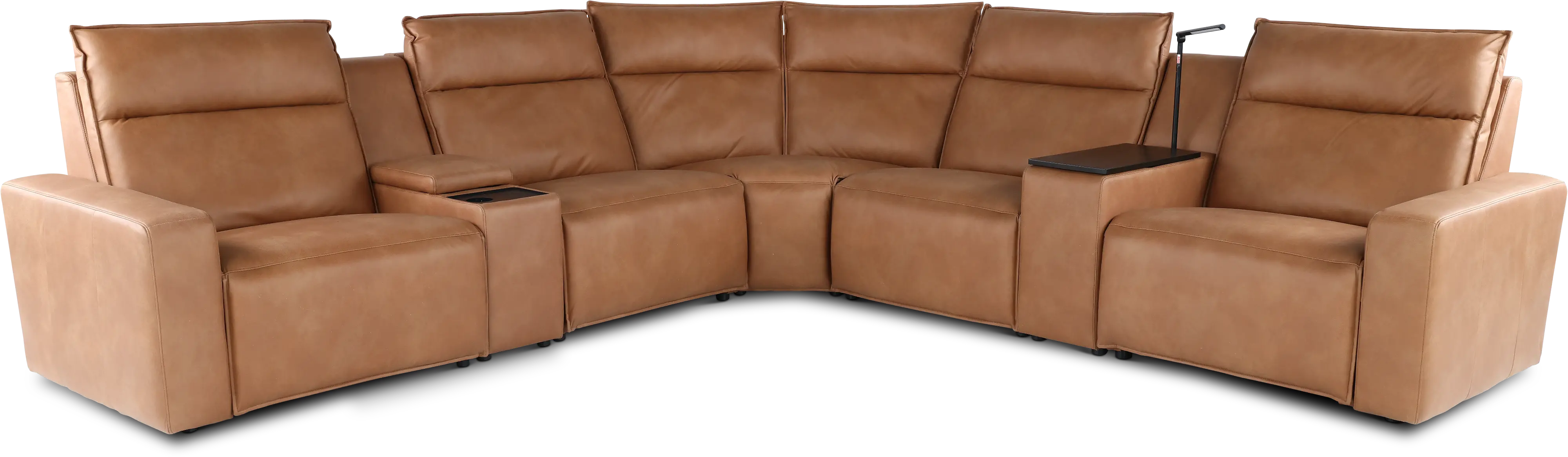 Teramo Saddle 7-Piece Power Reclining Sectional with Audio Console-1