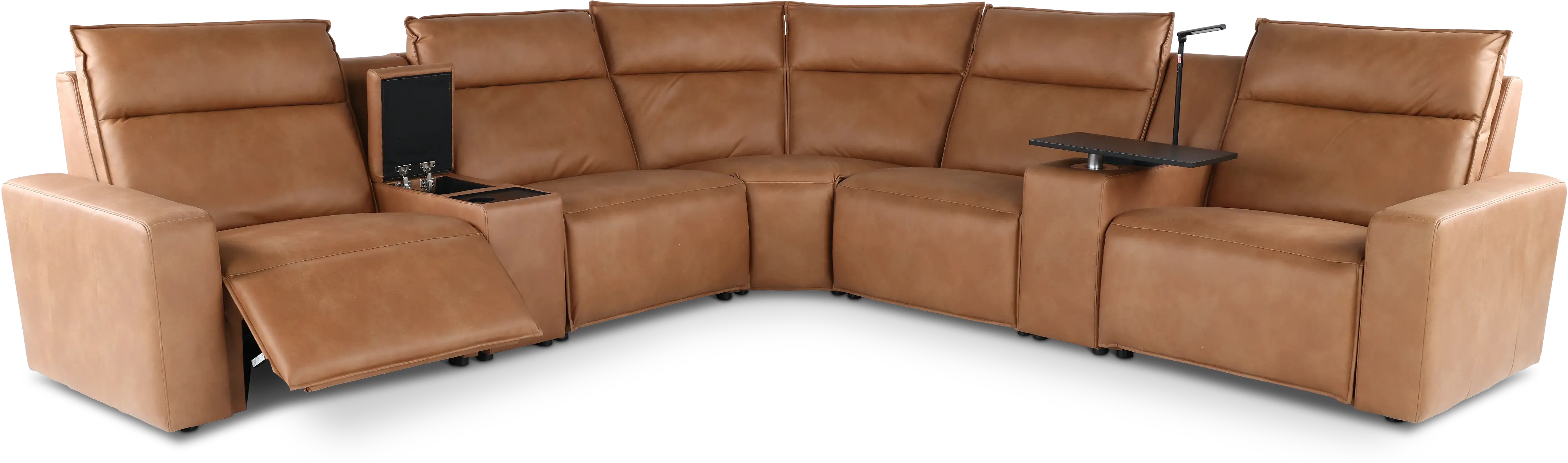 Teramo Saddle 7-Piece Power Reclining Sectional with Audio Console-4