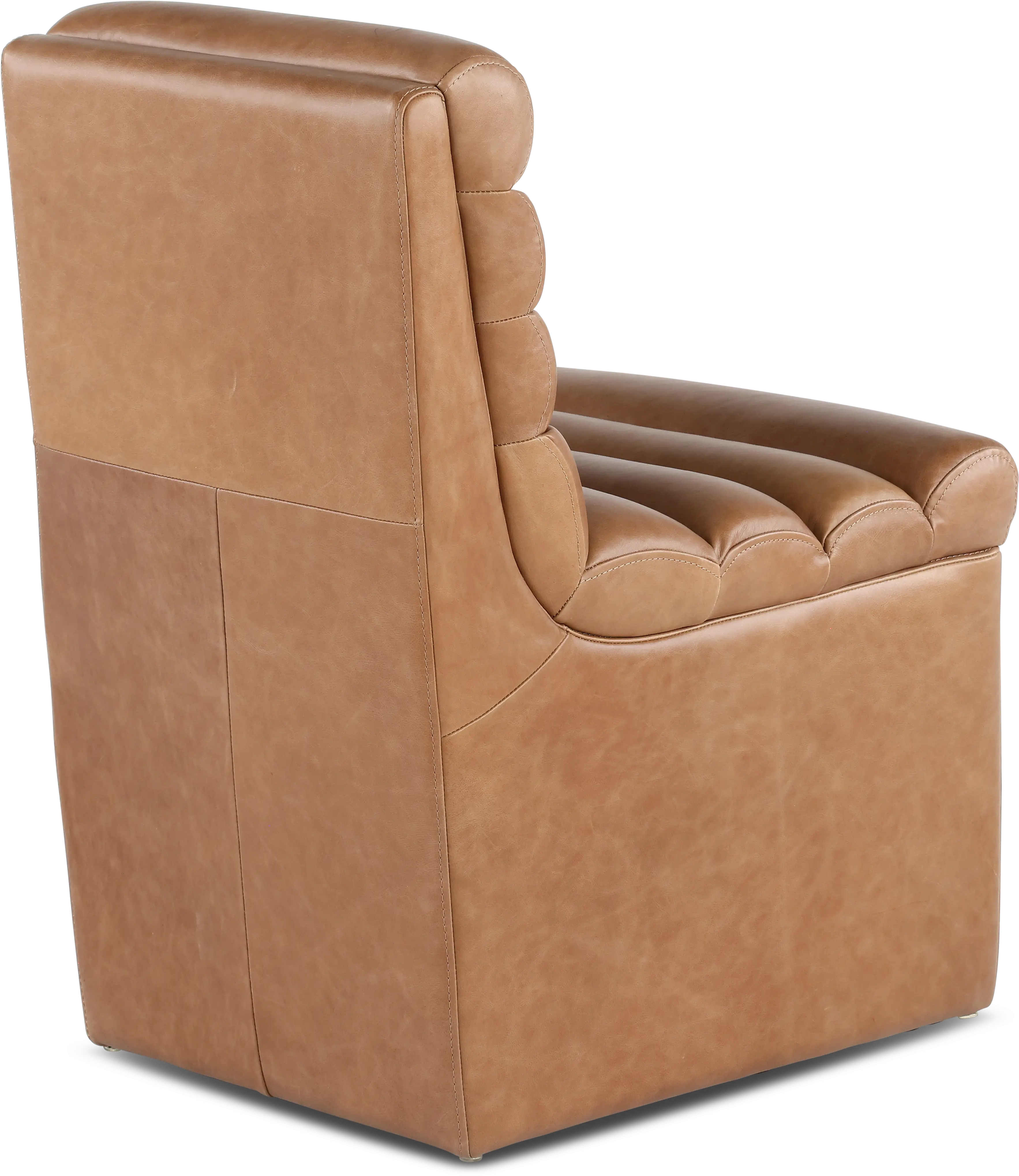 Copley Brown Upholstered Dining Chair with Casters-6