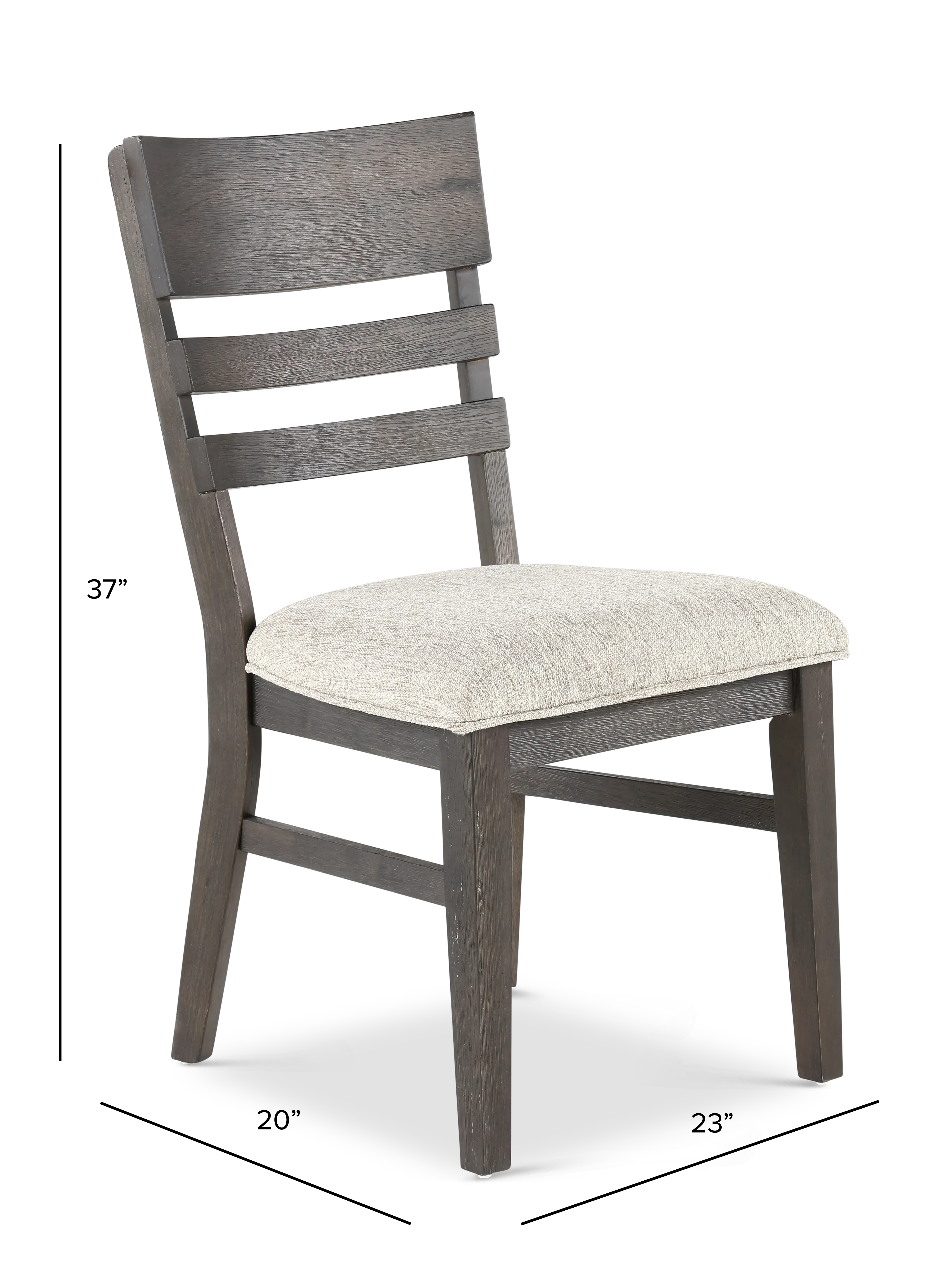 Hearst Dark Brown and Gray Upholstered Dining Chair-3