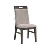 Hearst Dark Brown and Gray Upholstered Dining Chair