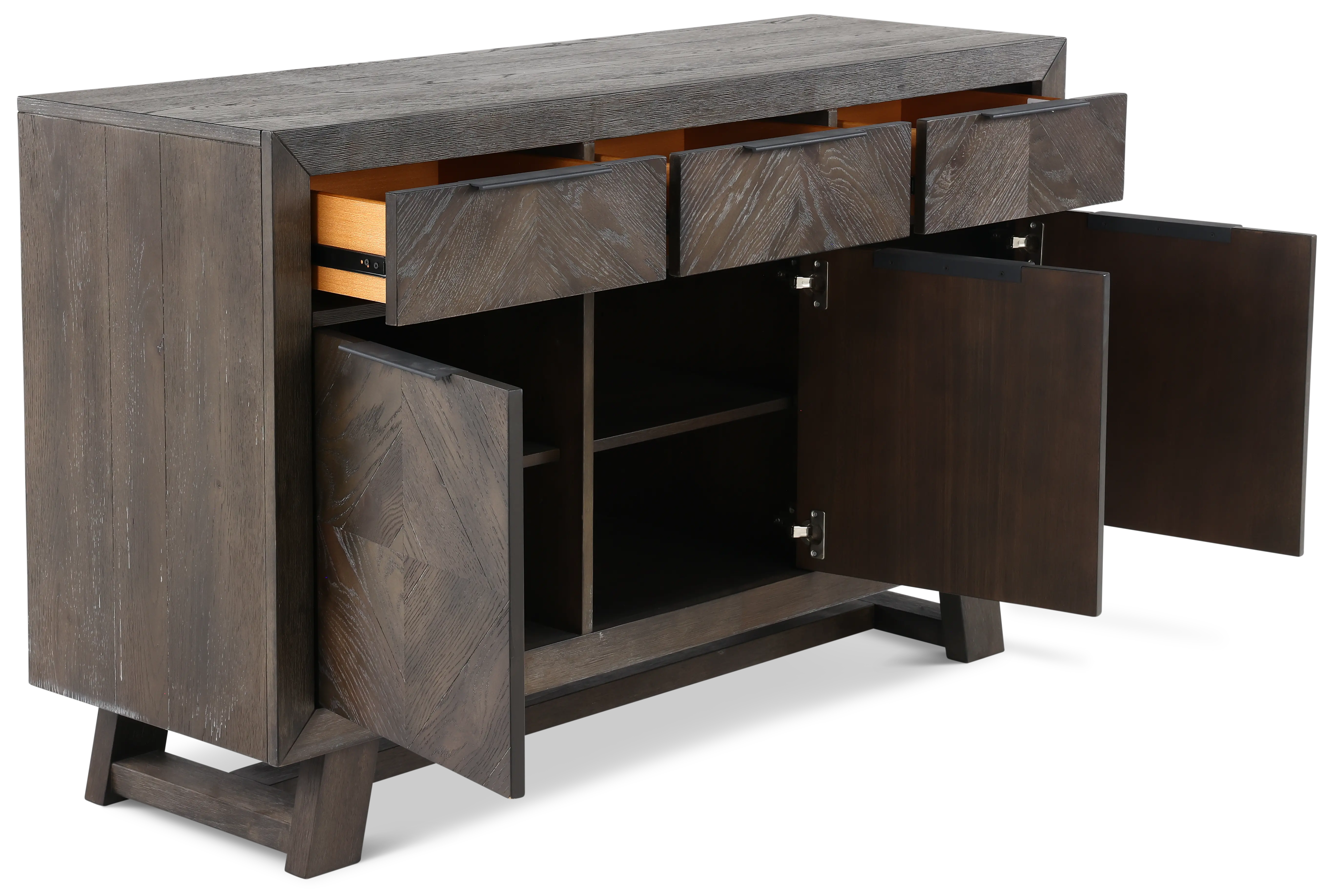 Hearst Dark Brown Dining Server-4