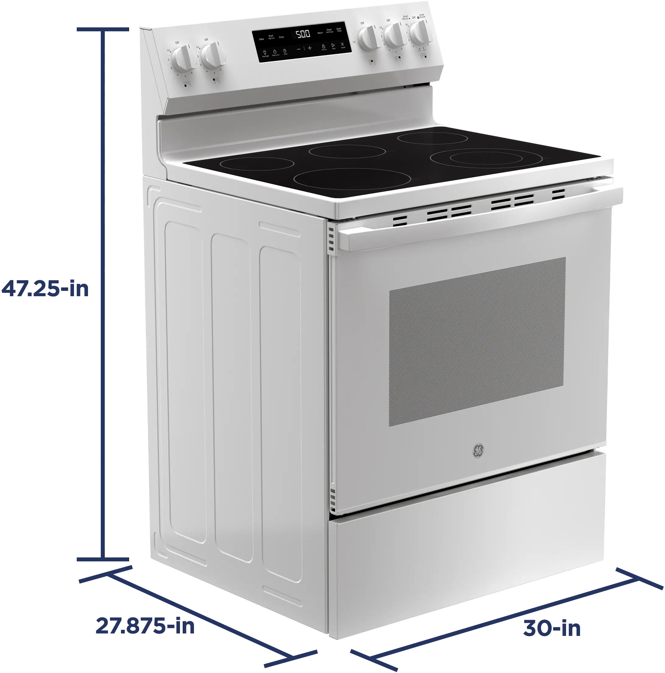 GRF500PVWW GE 5.3 Cu Ft Electric Range - White-4