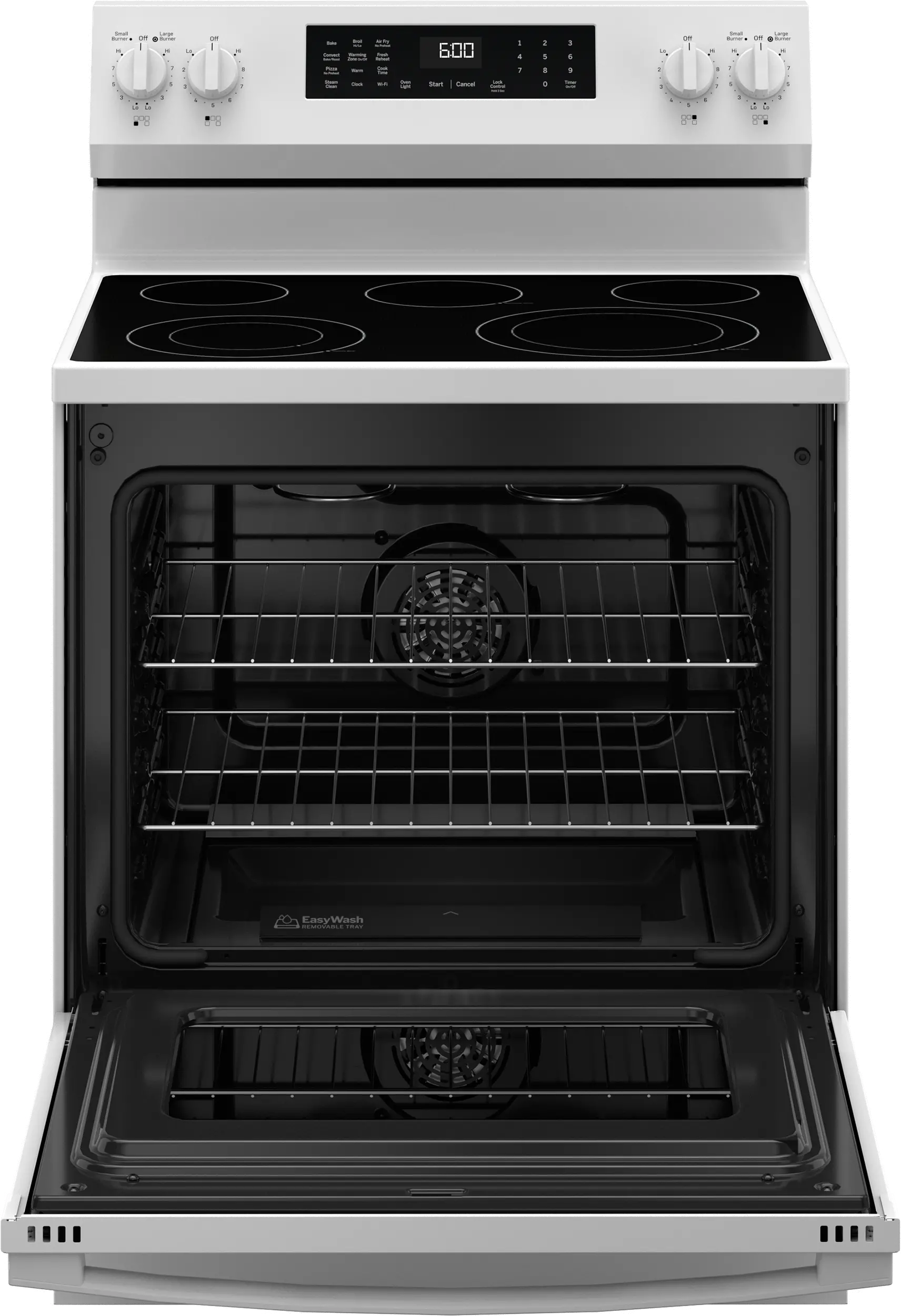 GRF600AV2WW GE 5.3 Cu Ft Single Oven Range with Air Fry - White-6