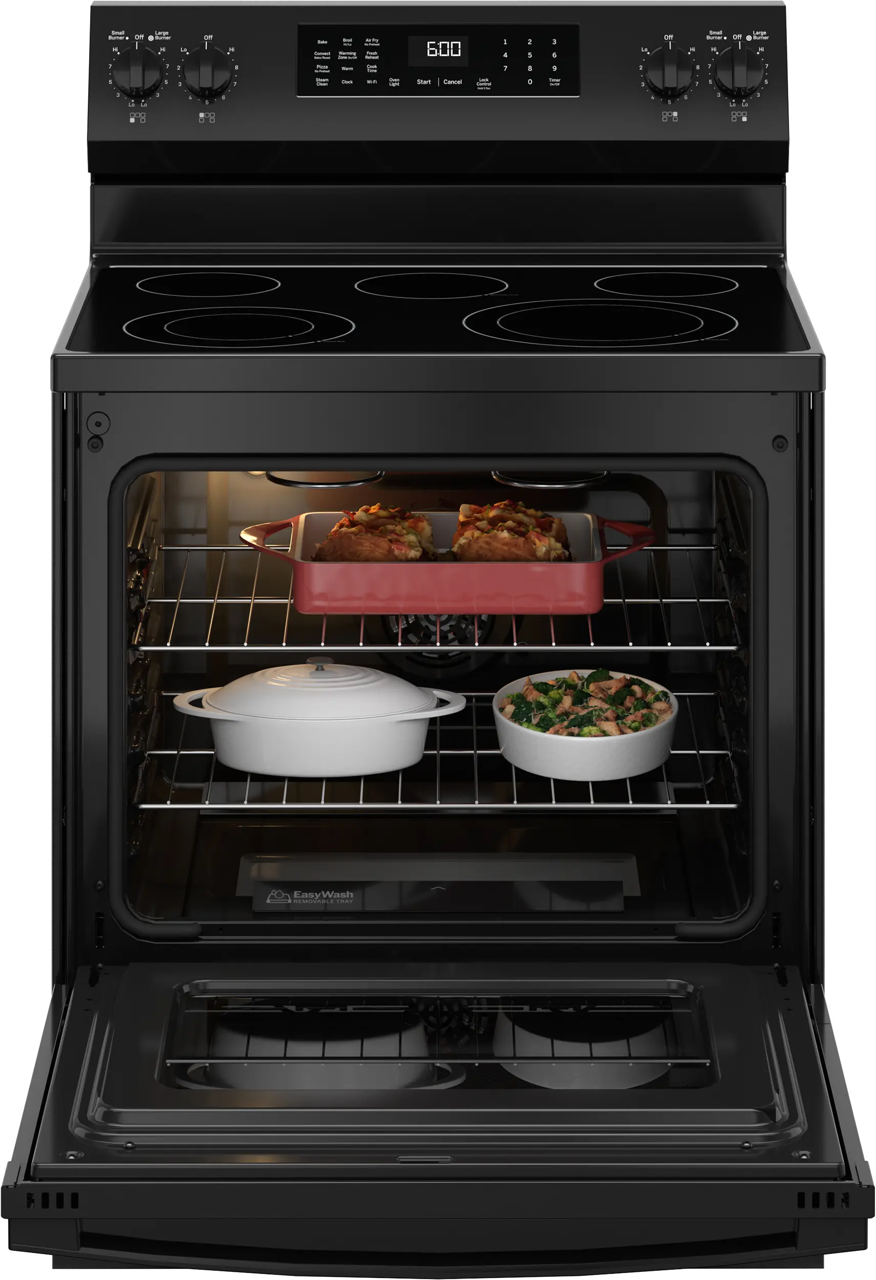 GRF600AVBB GE 5.3 Cu Ft Single Oven Range with Air Fry - Black-10