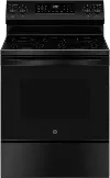 GRF600AVBB GE 5.3 Cu Ft Single Oven Range with Air Fry - Black