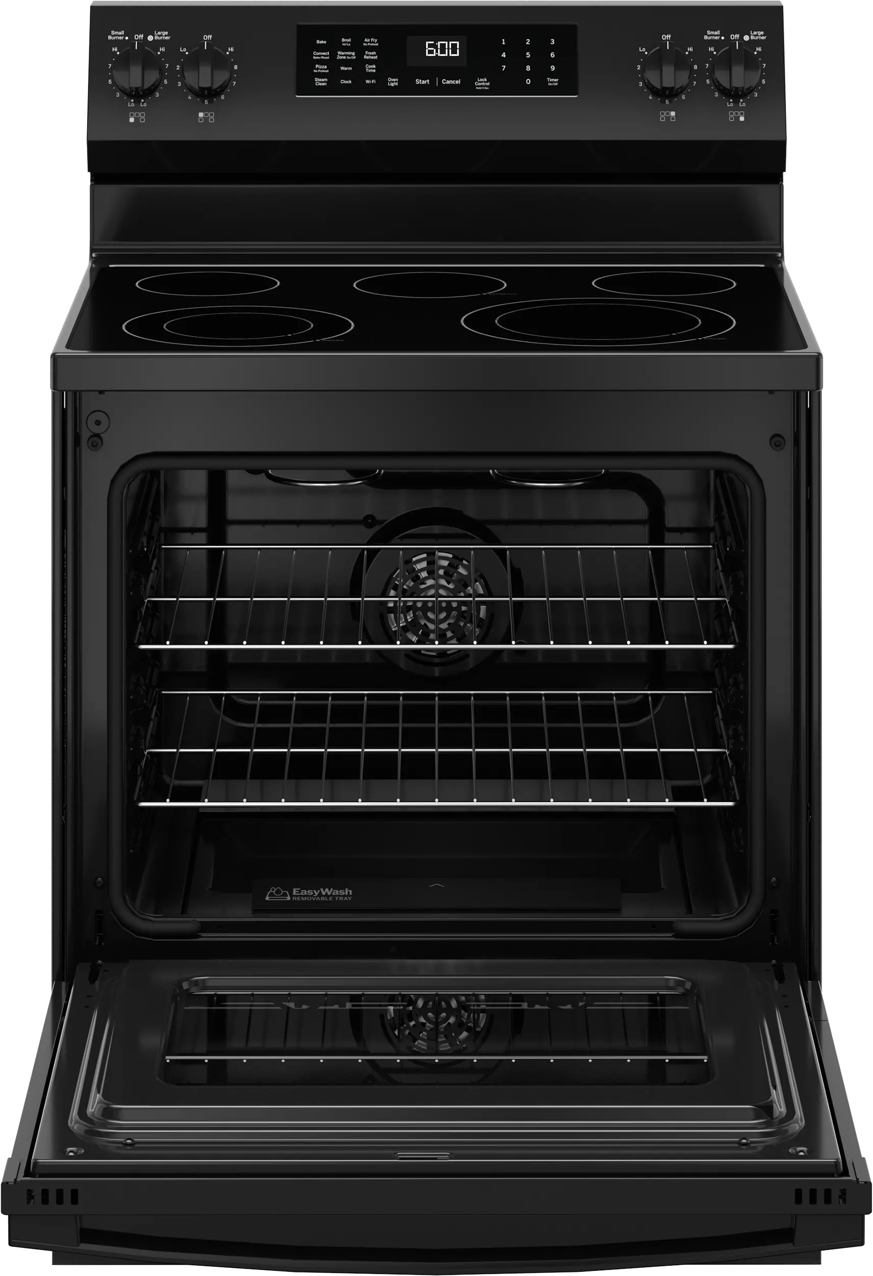 GRF600AVBB GE 5.3 Cu Ft Single Oven Range with Air Fry - Black-8