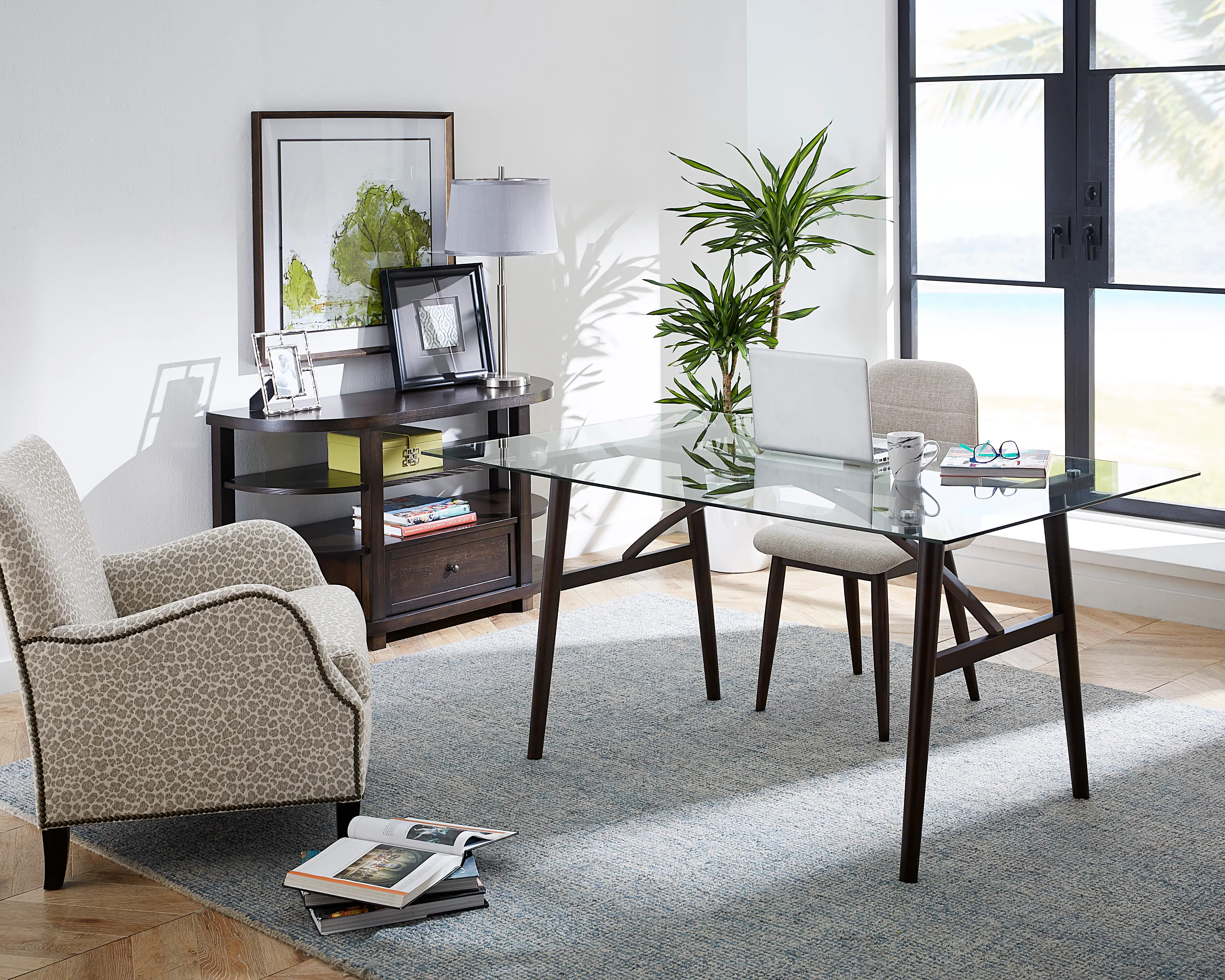 Briarwood Brown and Glass Dining Table-2
