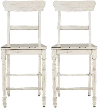Savannah White Counter Stools, 2 Count