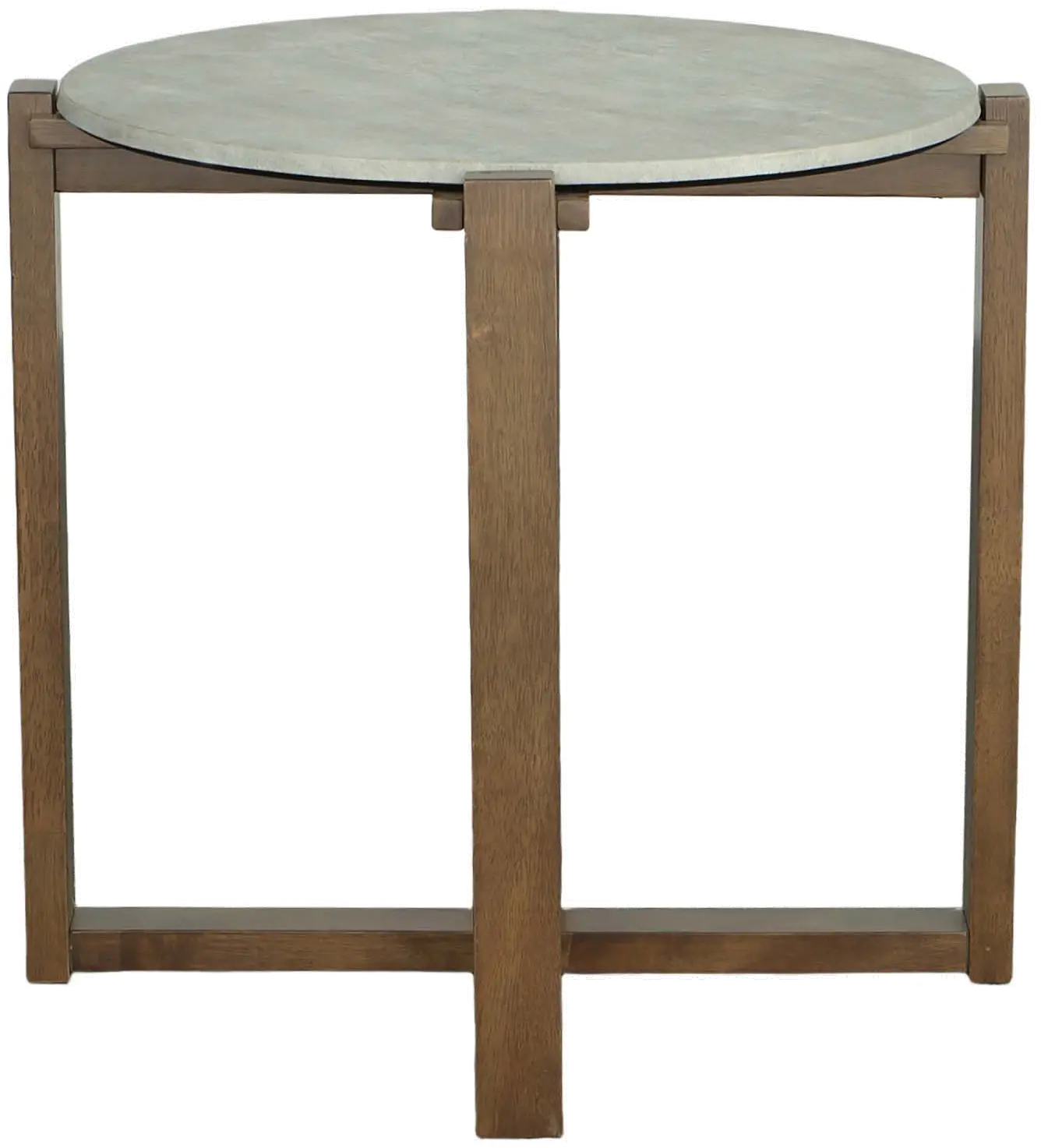 Rizzy Brown and Light Gray End Table-1