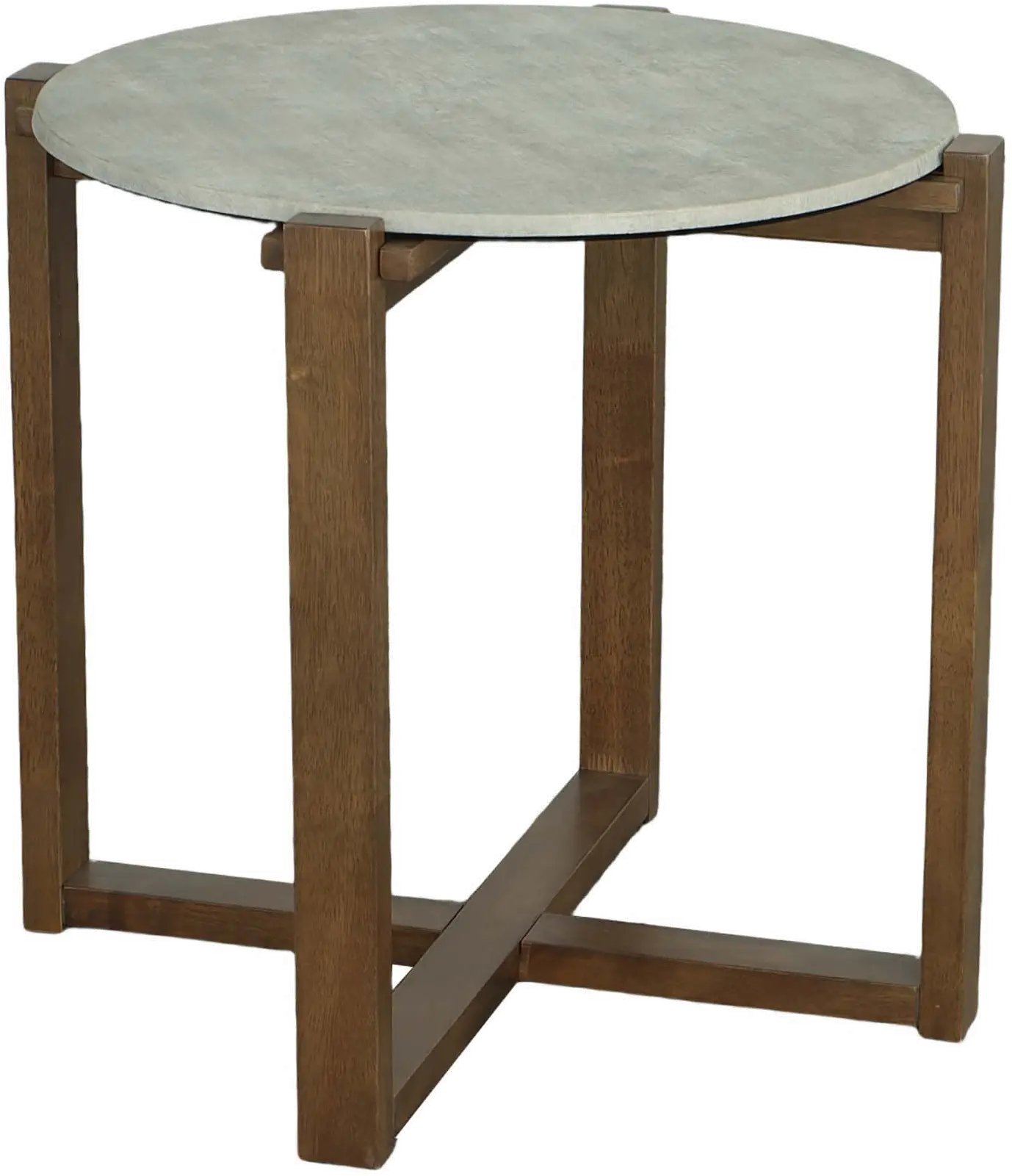 Rizzy Brown and Light Gray End Table-2