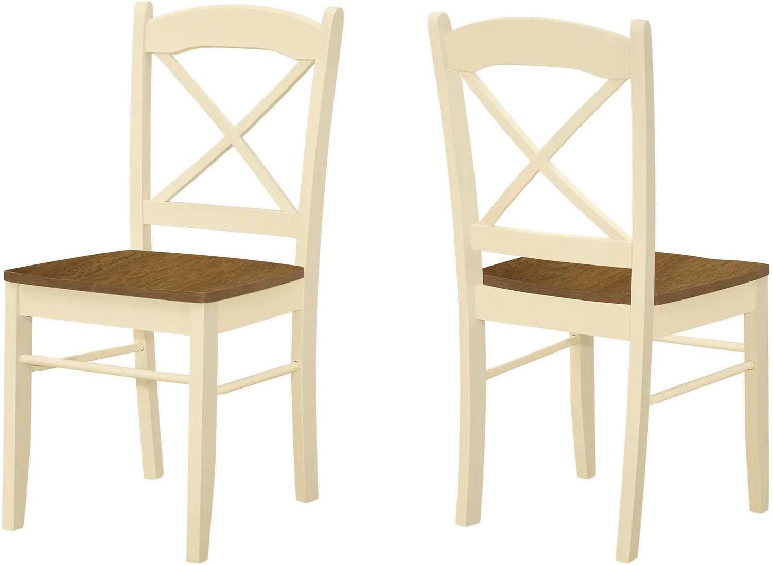 Monarch Oak and Cream Dining Chairs, Set Of 2-1
