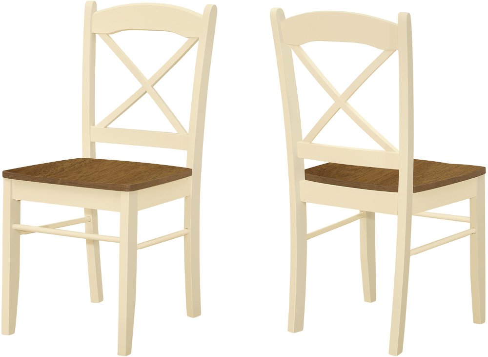 Monarch Oak and Cream Dining Chairs Set Of 2