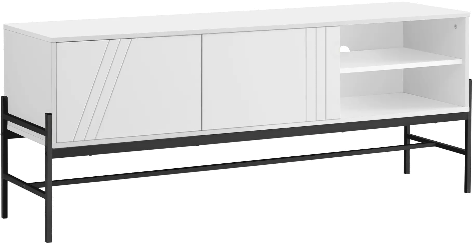 Florence White Modern Two Door TV Stand-1