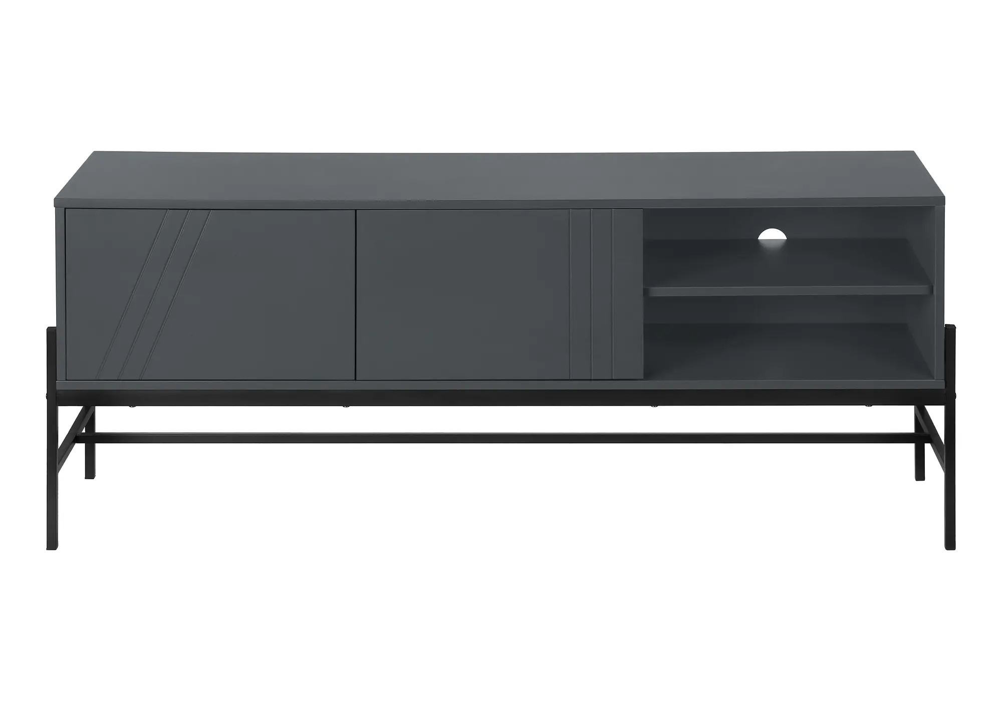 Florence Gray Two Door TV Stand-1