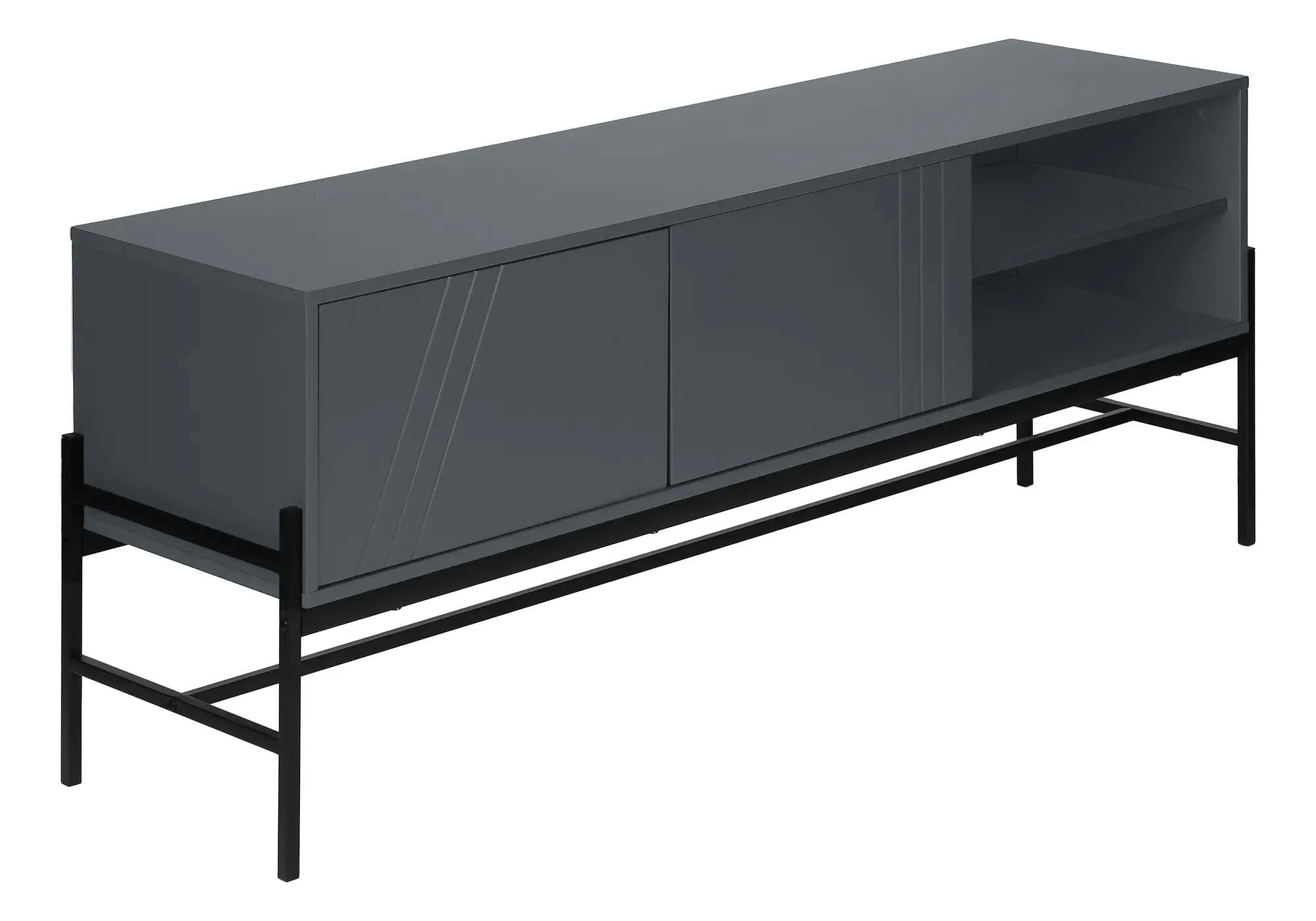 Florence Gray Two Door TV Stand-4