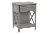 Spring Two Tier Gray Accent Table