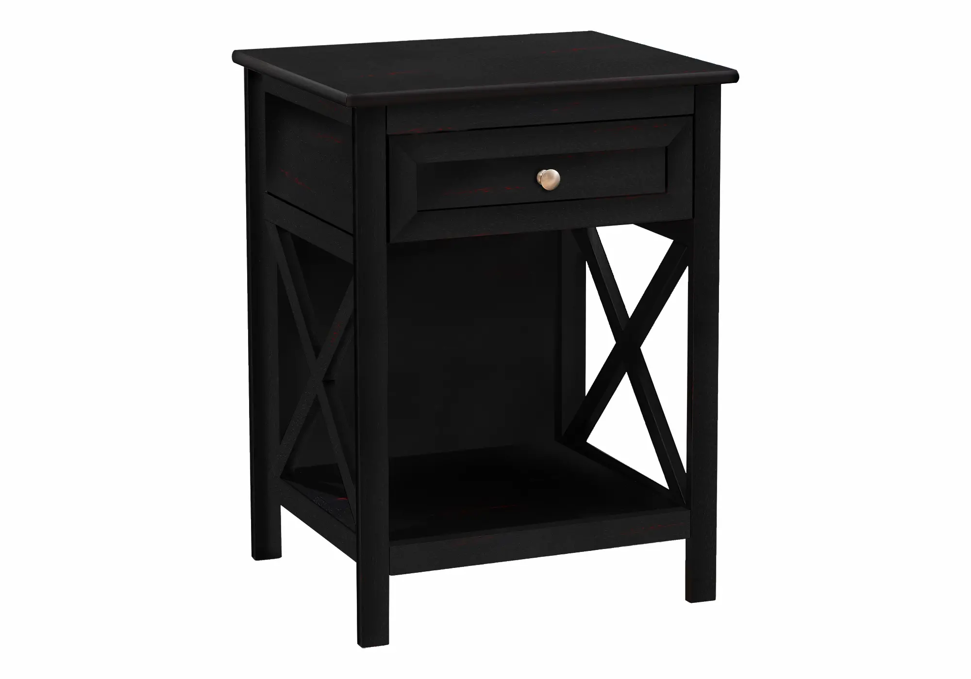 Spring Two Tier Black Accent Table-1