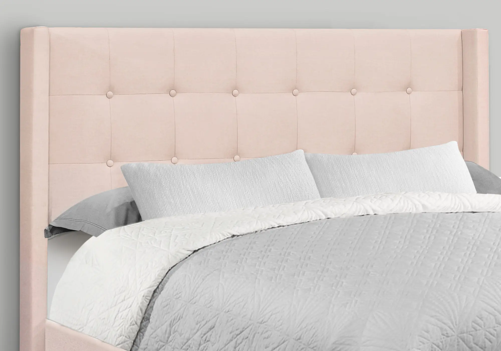 Chadley Pink Velvet Upholstered Queen Bed-3