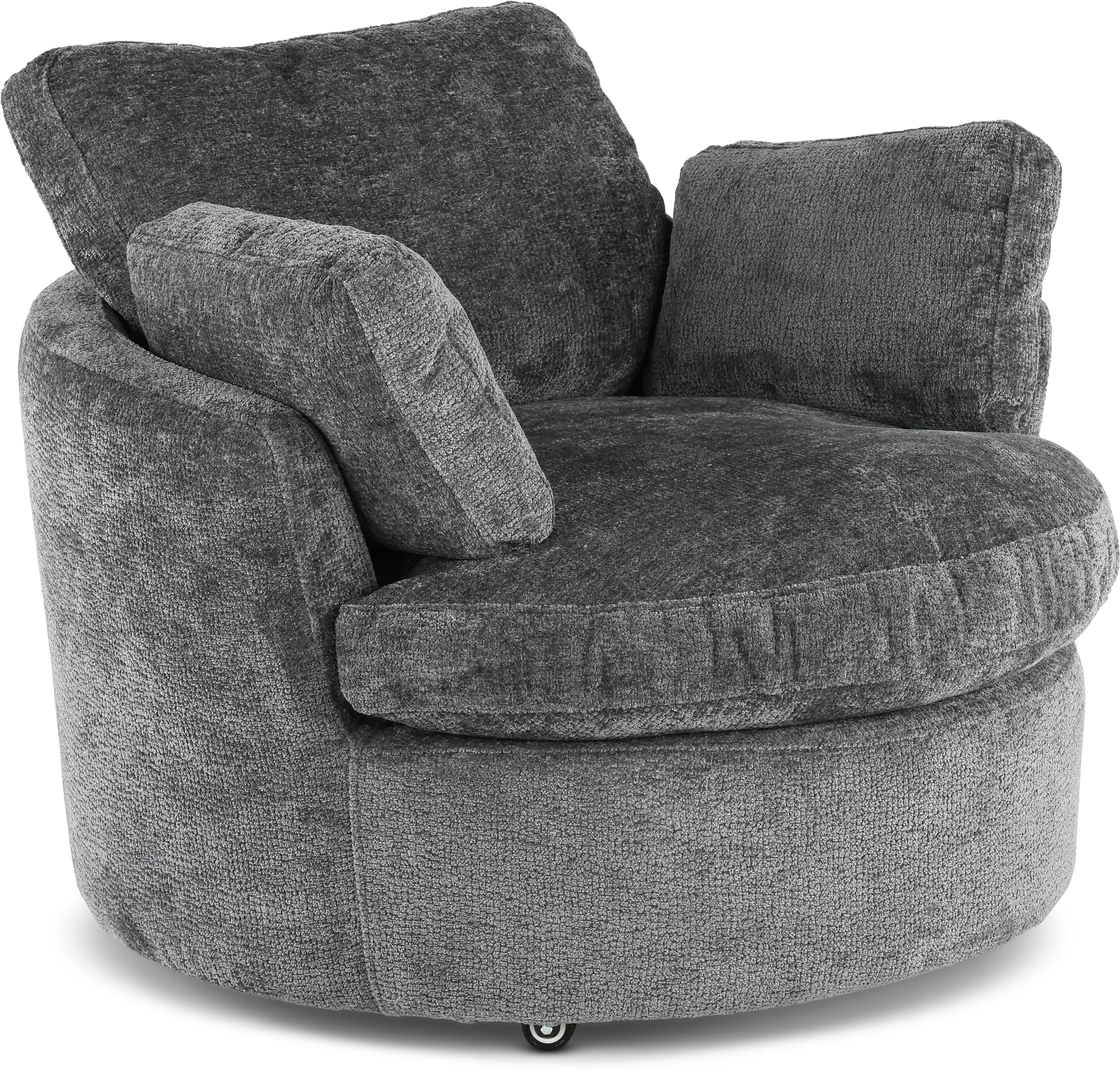 Slider Graphite Gray Swivel Barrel Chair-1