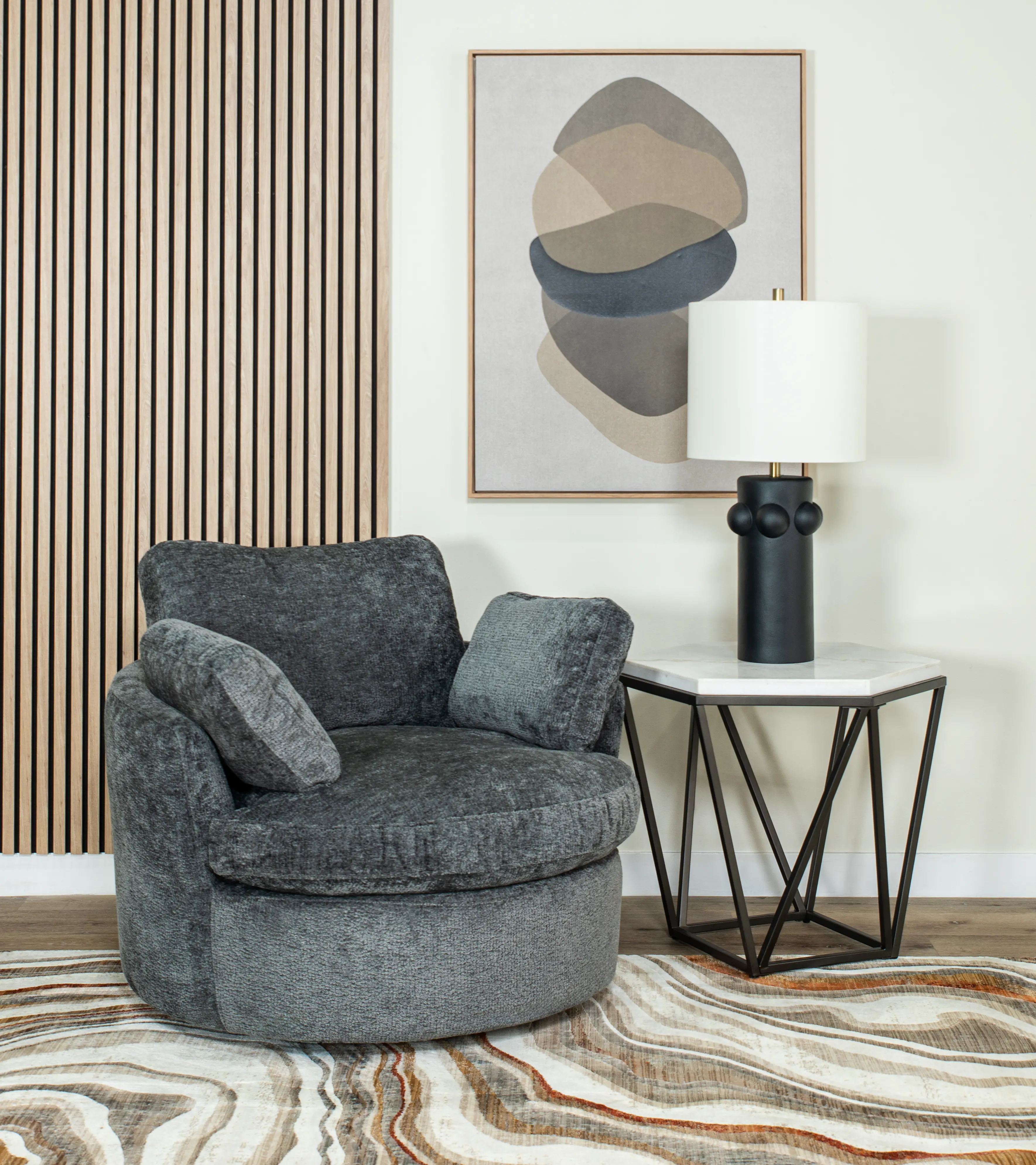 Slider Graphite Gray Swivel Barrel Chair-2
