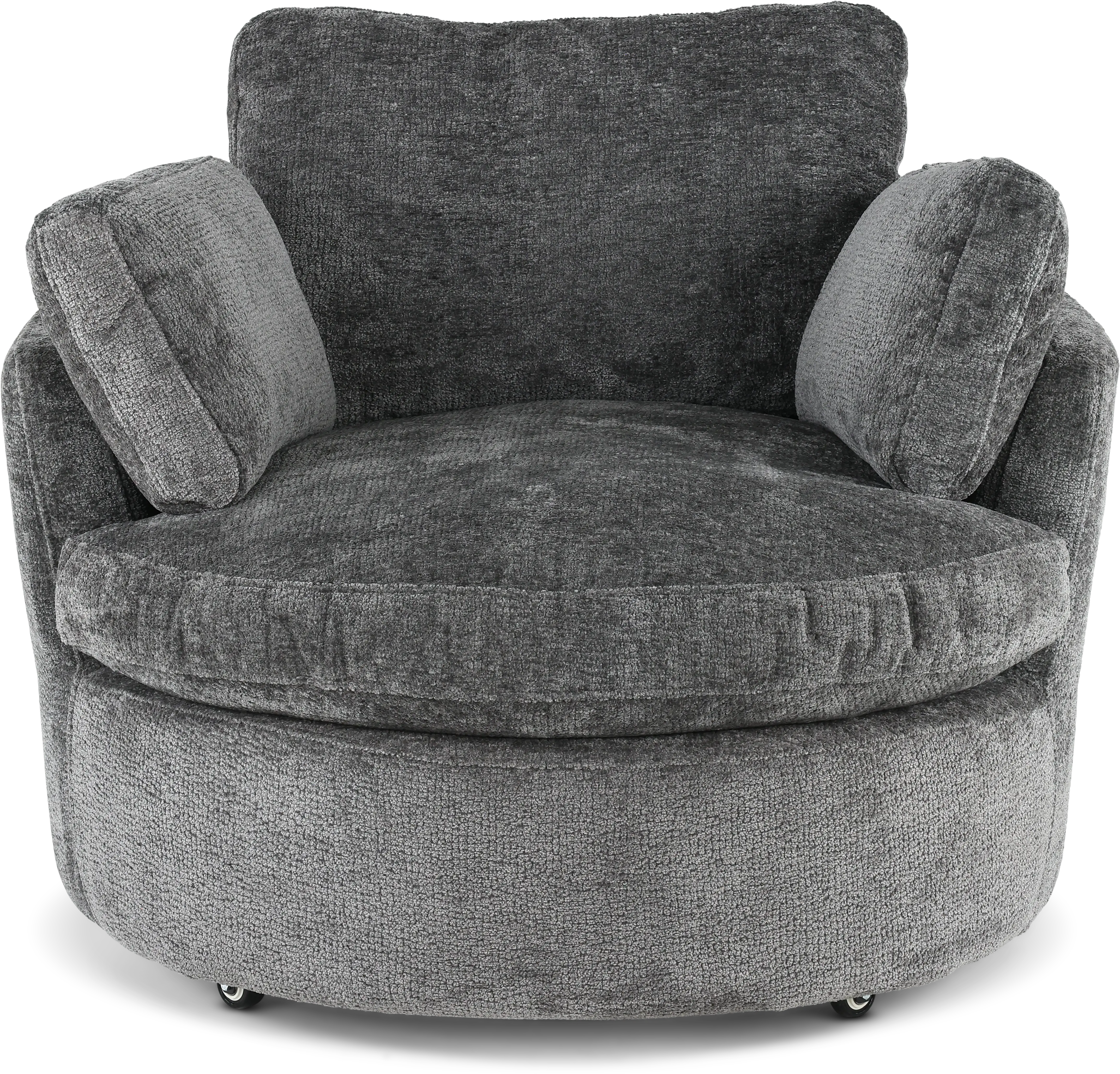 Slider Graphite Gray Swivel Barrel Chair-4