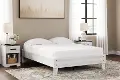 Sutton Whitewash Full Platform Bed