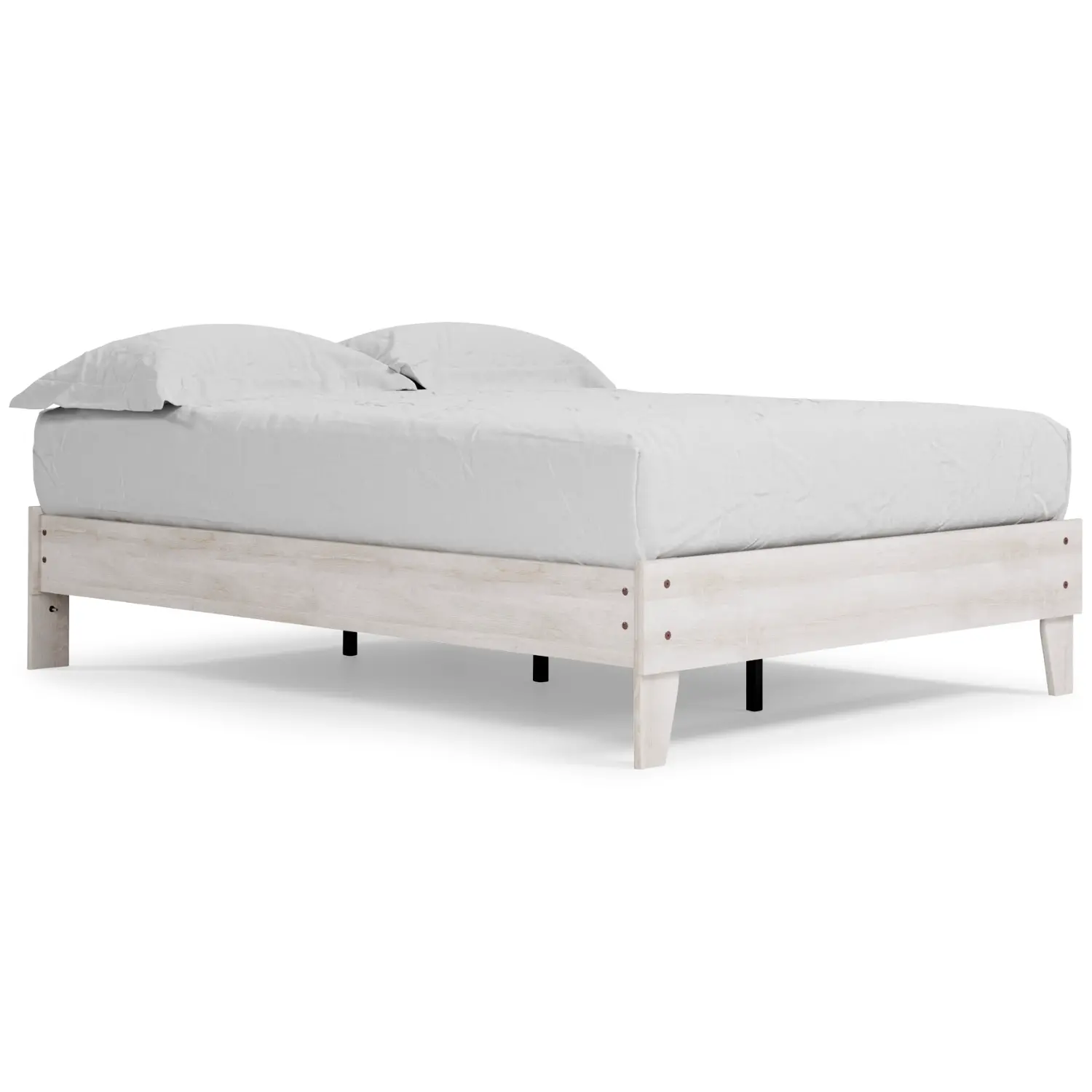 Sutton Whitewash Full Platform Bed-1