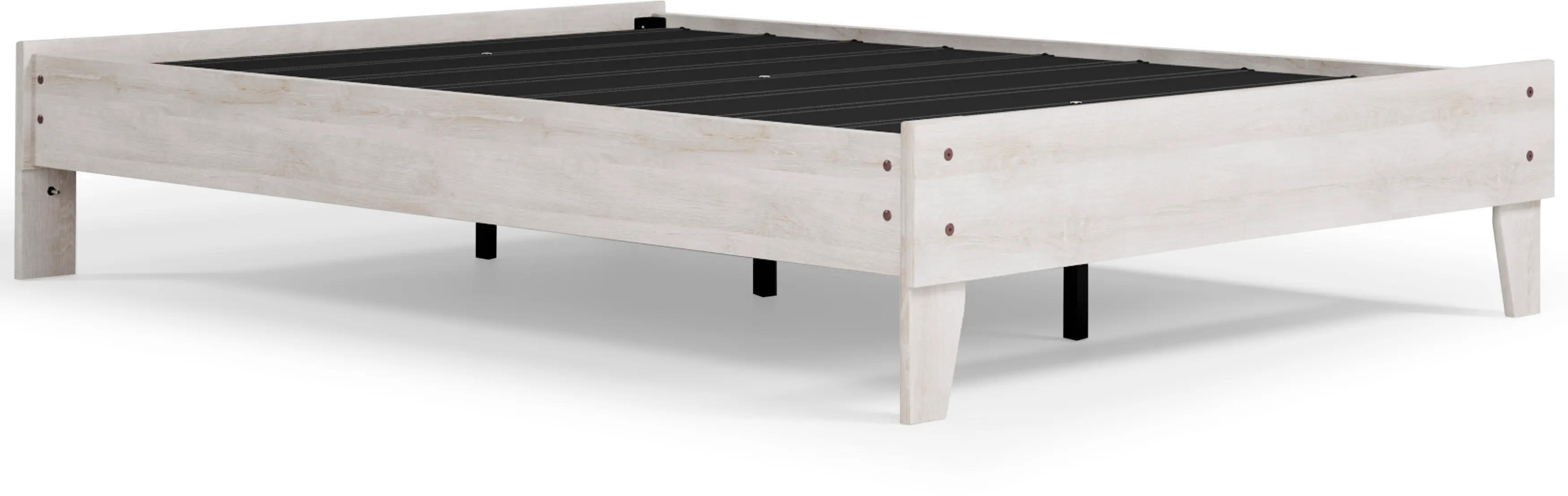 Sutton Whitewash Full Platform Bed-3