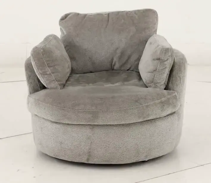 Slider Fog Gray Swivel Barrel Chair-10