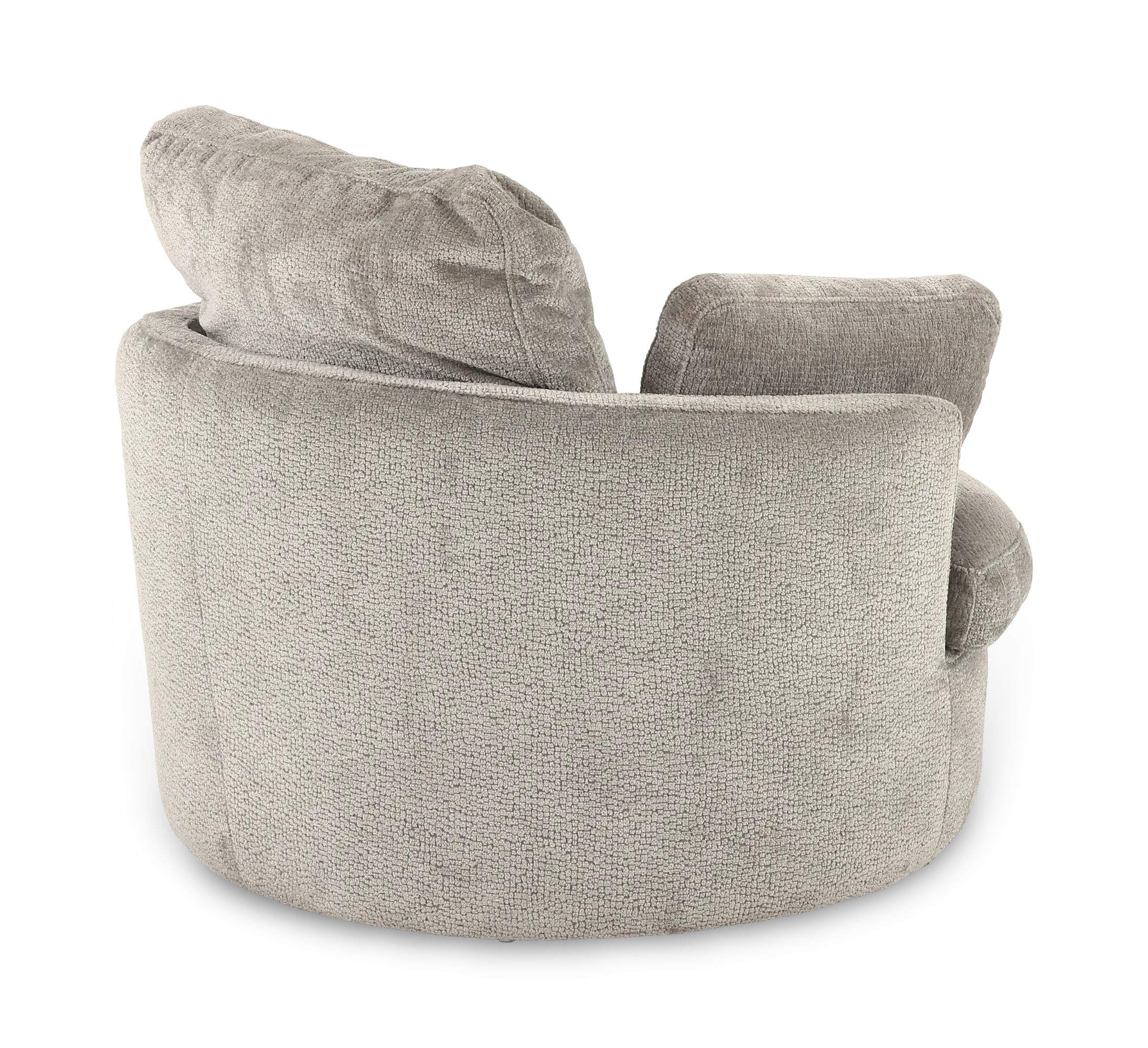 Slider Fog Gray Swivel Barrel Chair-5