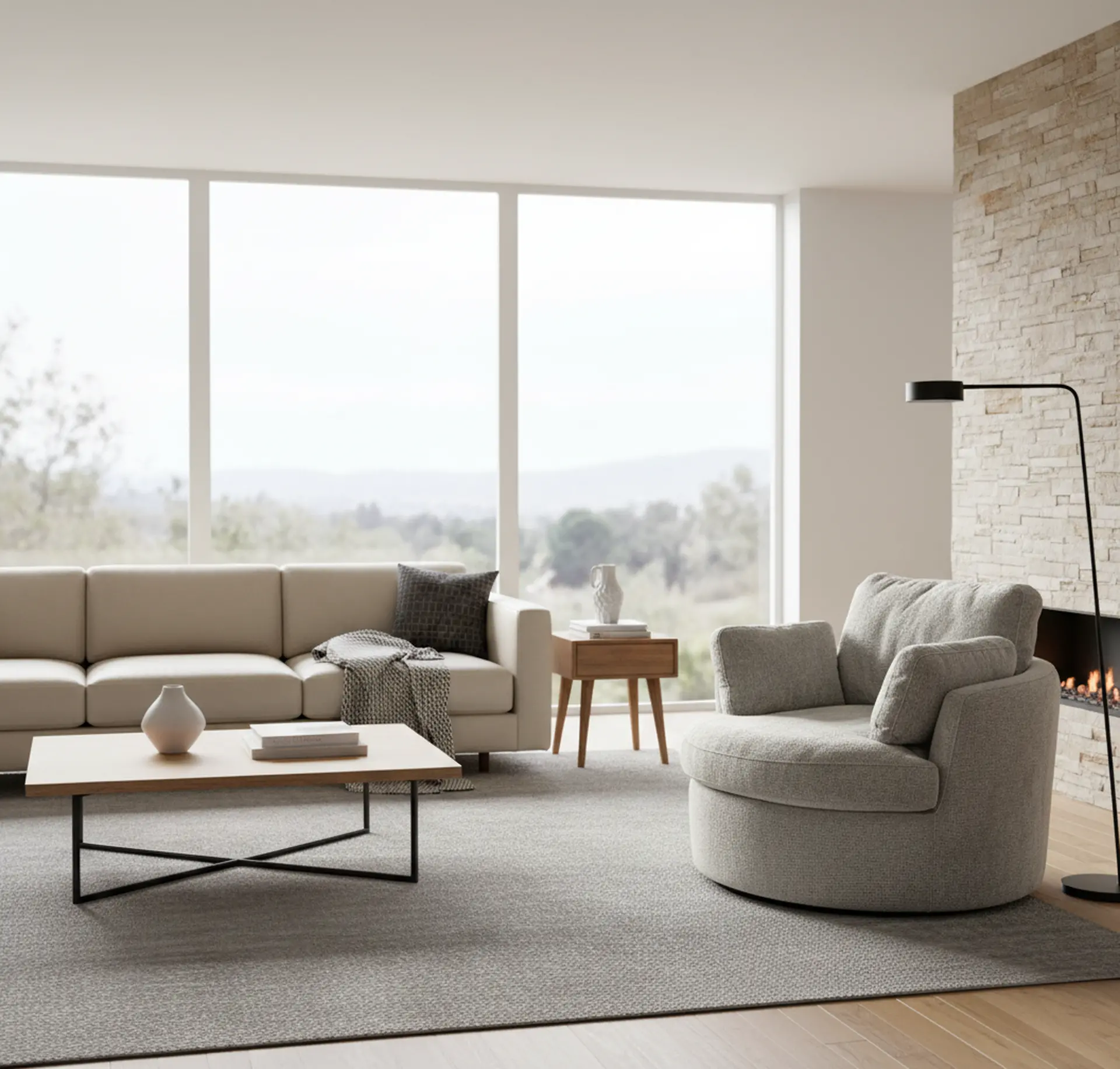 Slider Fog Gray Swivel Barrel Chair-8