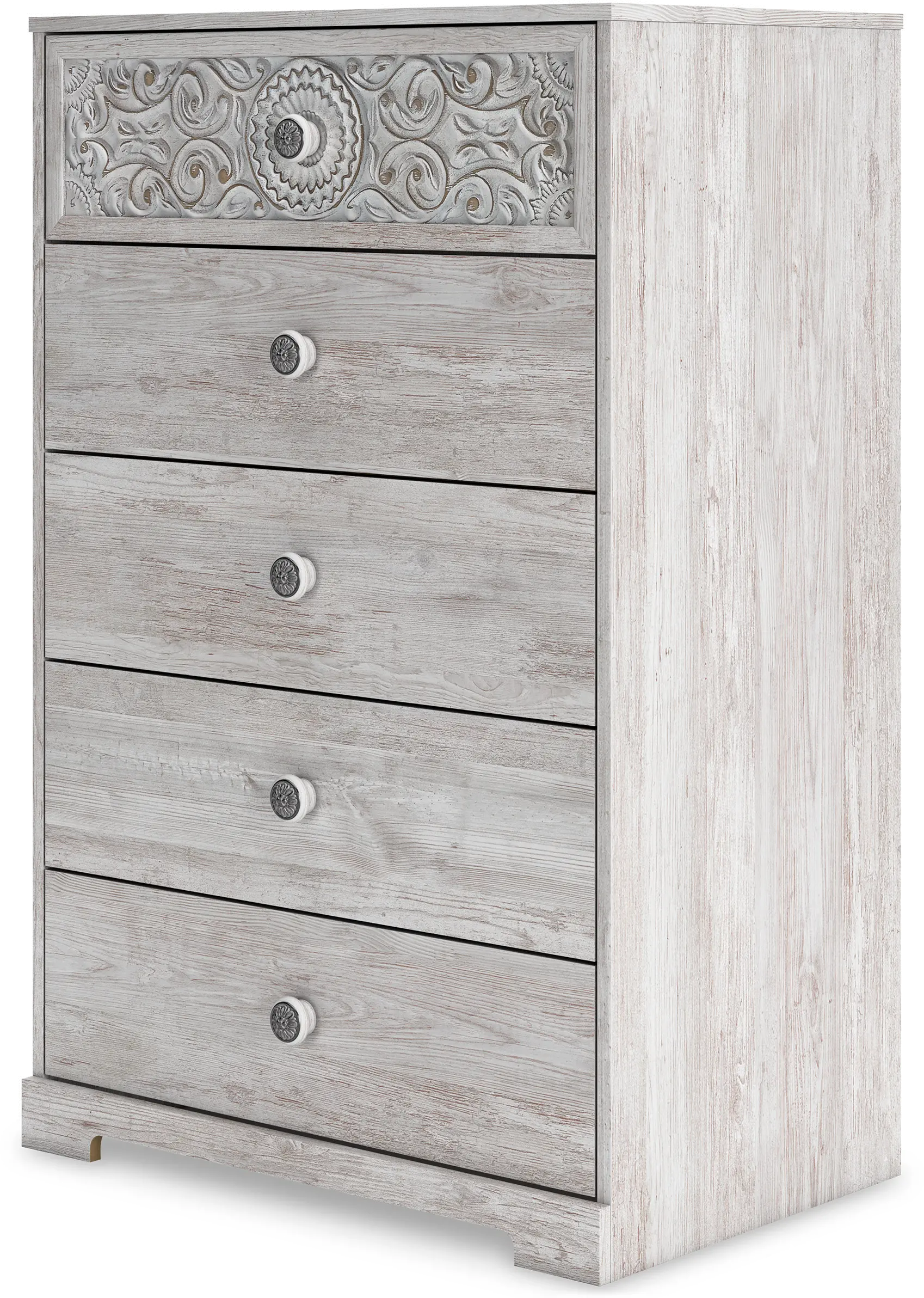 Enola Whitewash Chest of Drawers-1