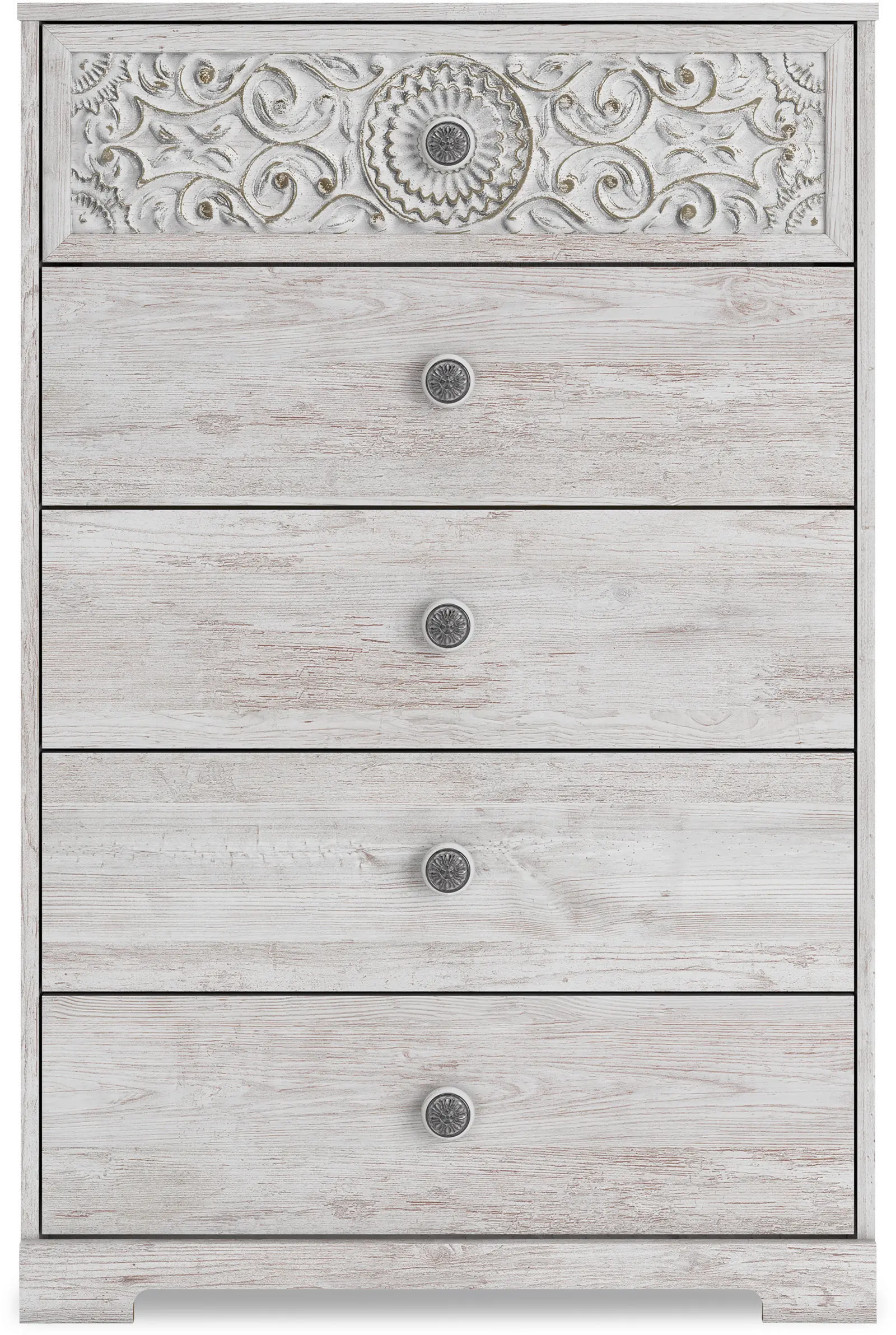 Enola Whitewash Chest of Drawers-4