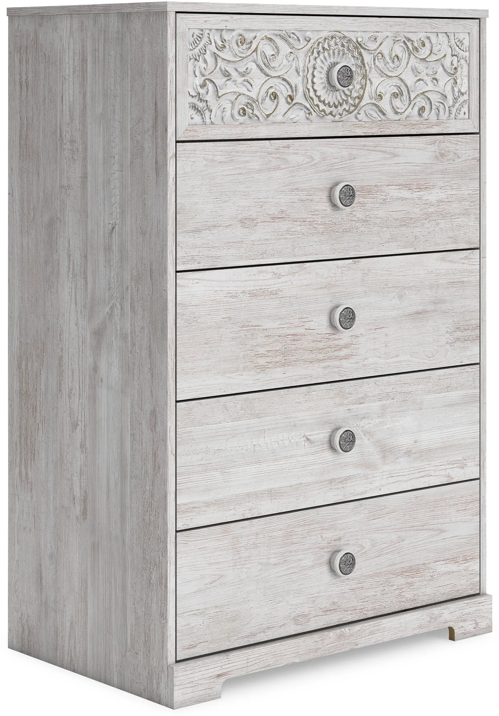Enola Whitewash Chest of Drawers-5